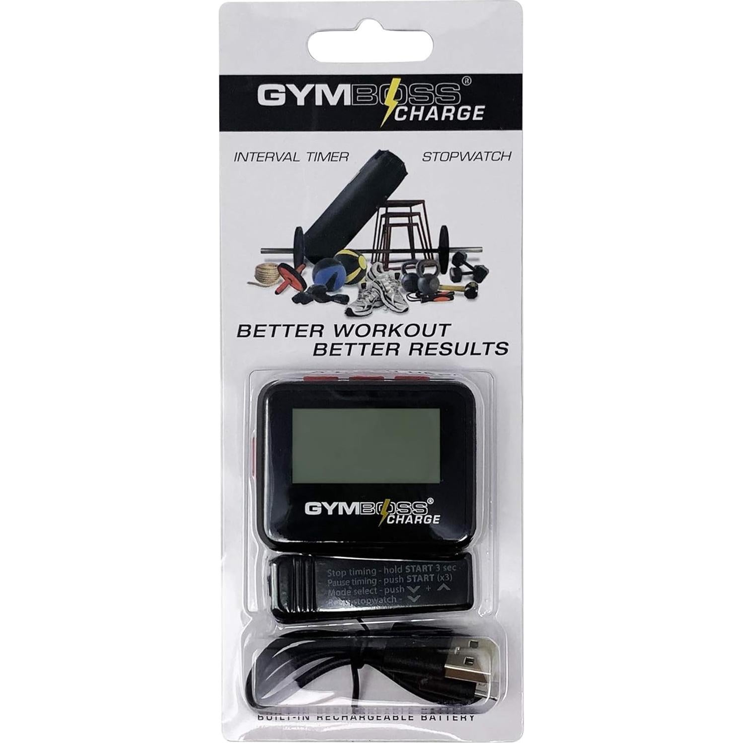 Temporizador de Intervalos Gymboss Charge - Negro/Rojo