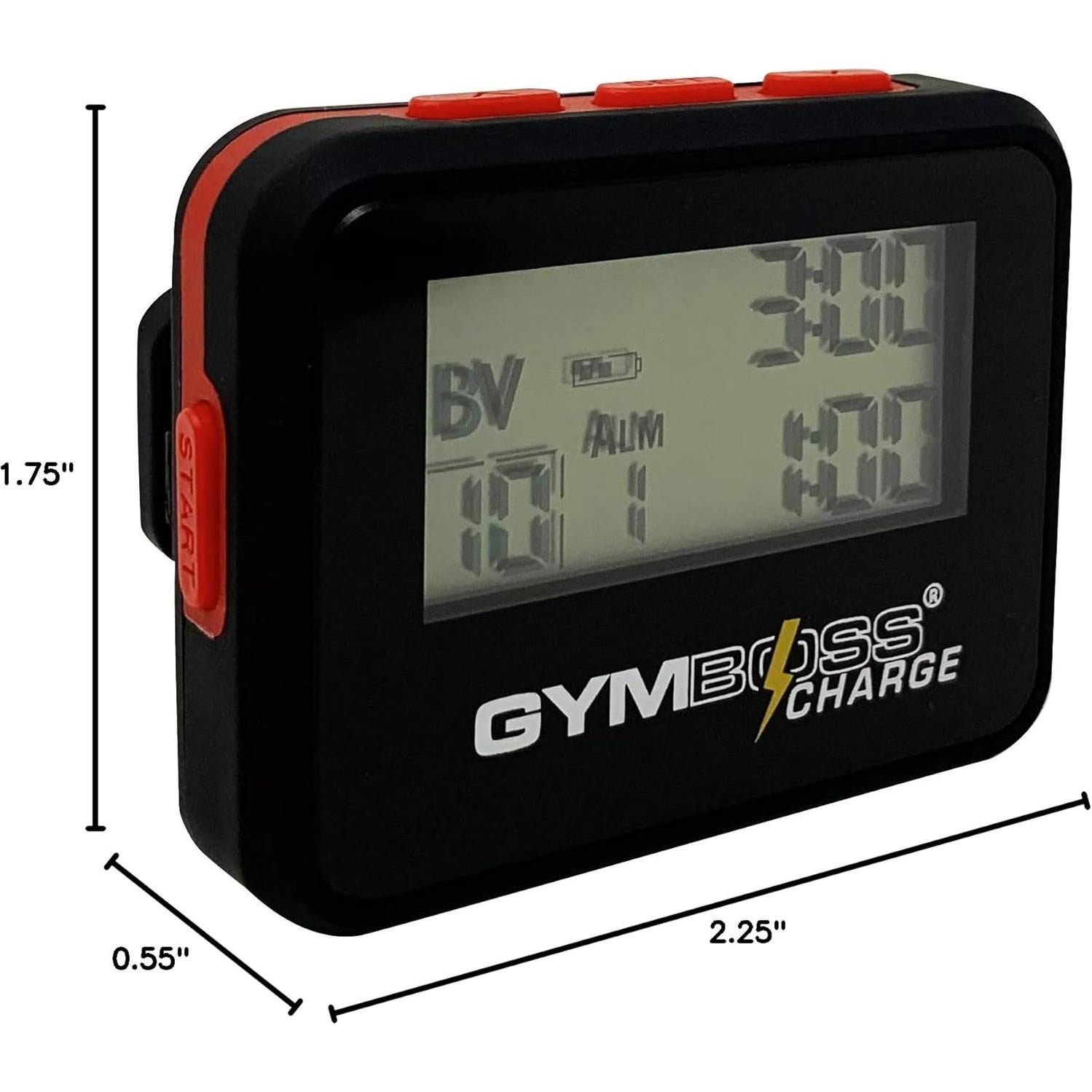 Temporizador de Intervalos Gymboss Charge - Negro/Rojo