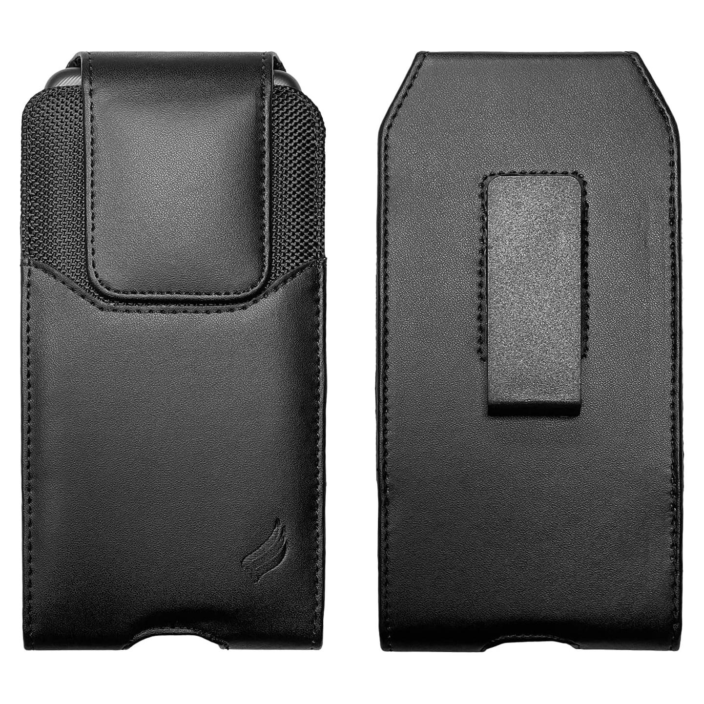 Funda de Cuero Eaglecell para iPhone y Samsung Negra