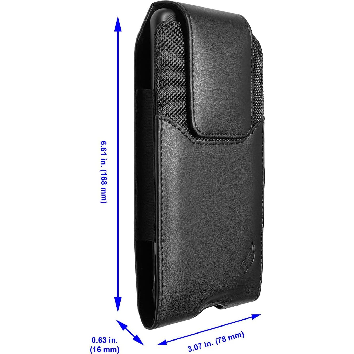 Funda de Cuero Eaglecell para iPhone y Samsung Negra