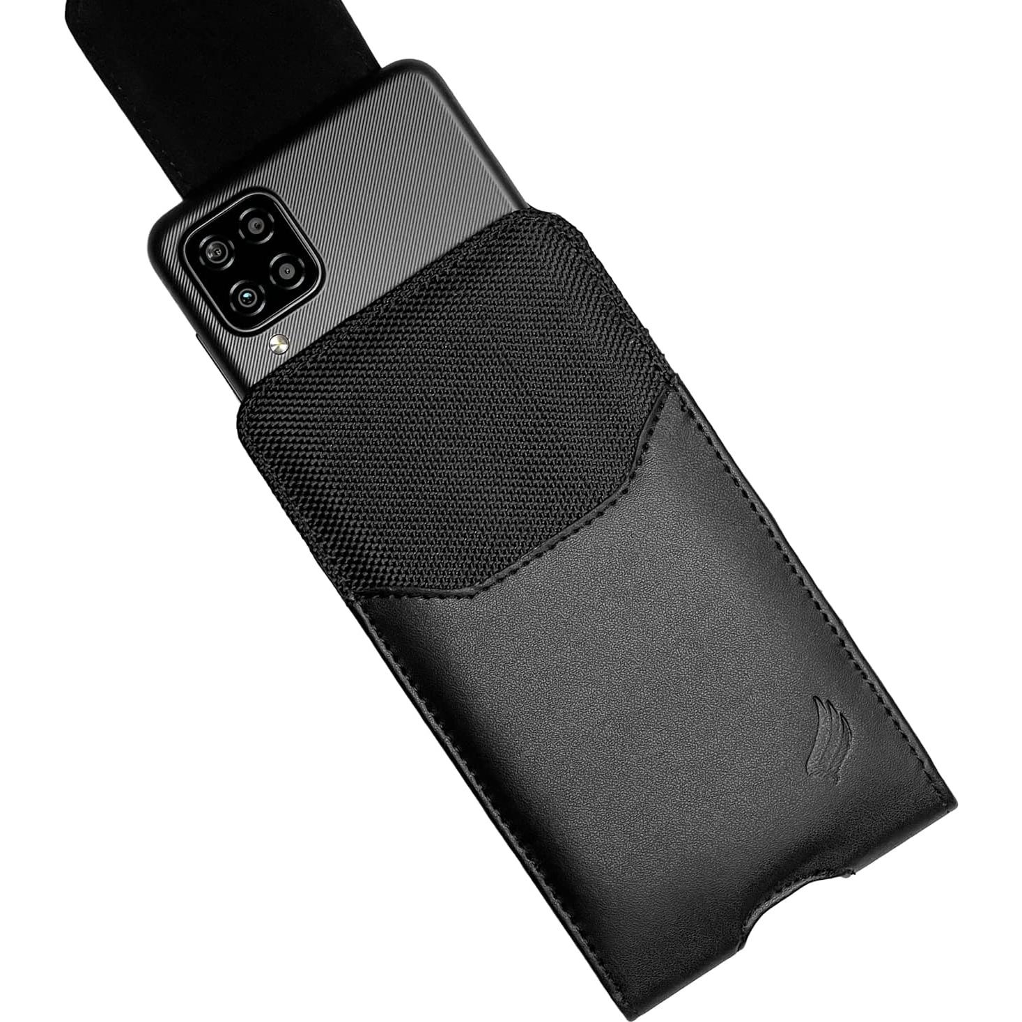Funda de Cuero Eaglecell para iPhone y Samsung Negra