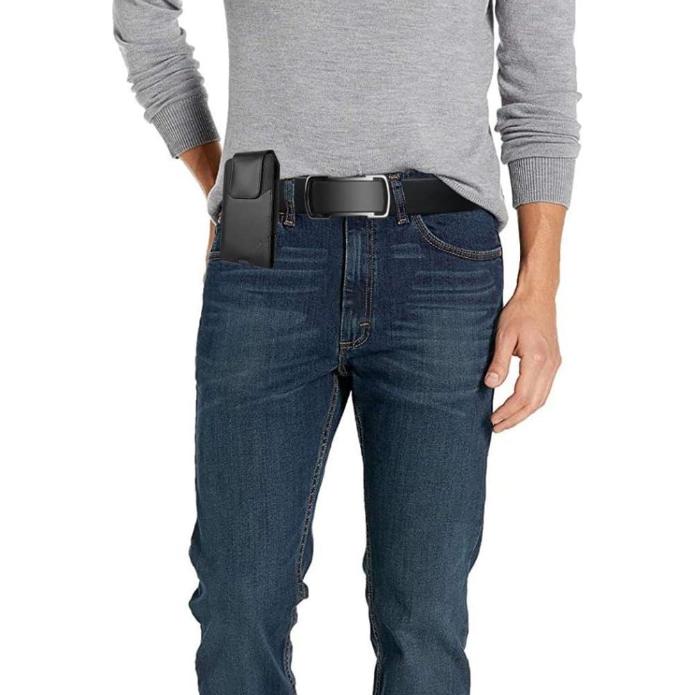 Funda de Cuero Eaglecell para iPhone y Samsung Negra