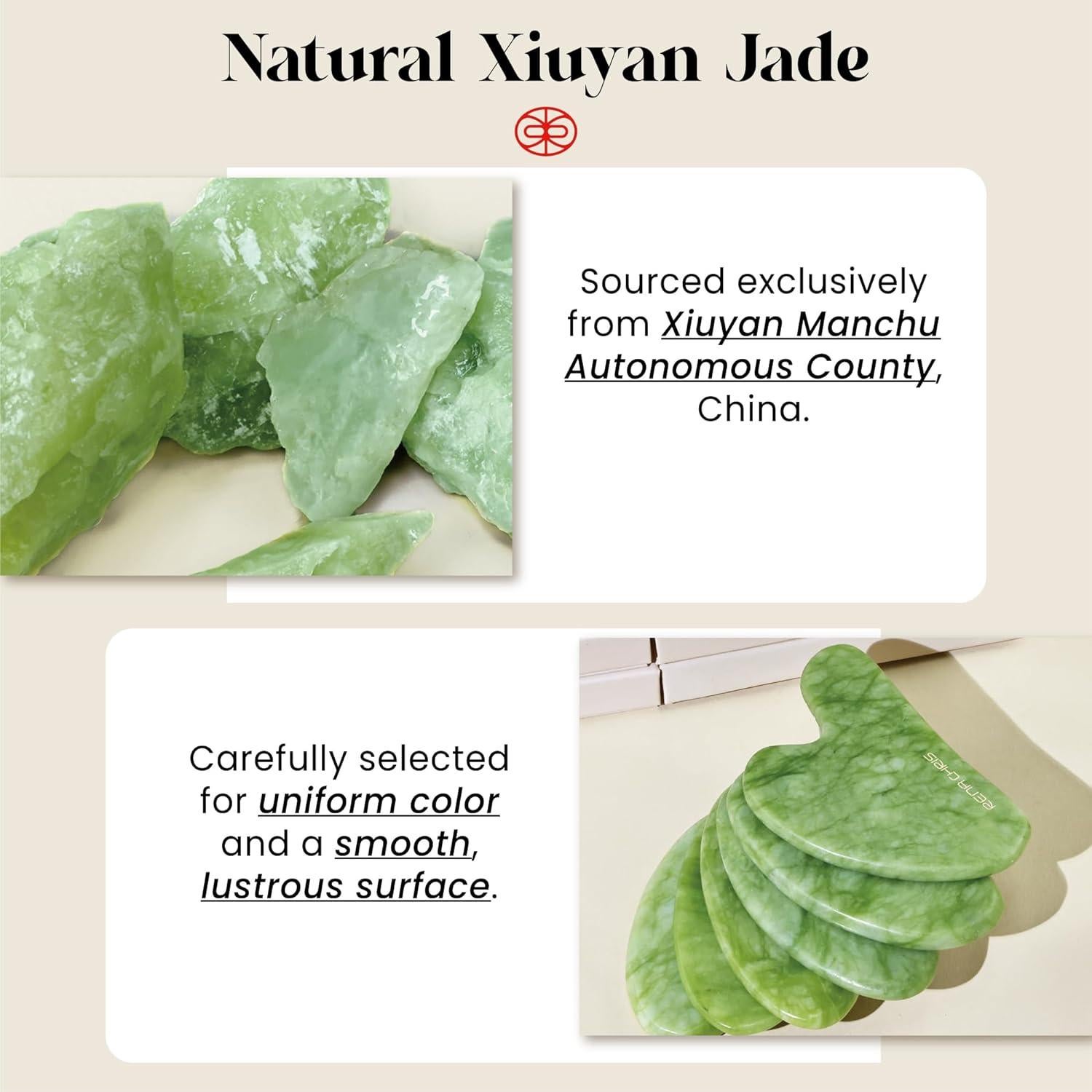 Rodillo Facial Rena Chris Jade y Gua Sha Verde 17.78cm