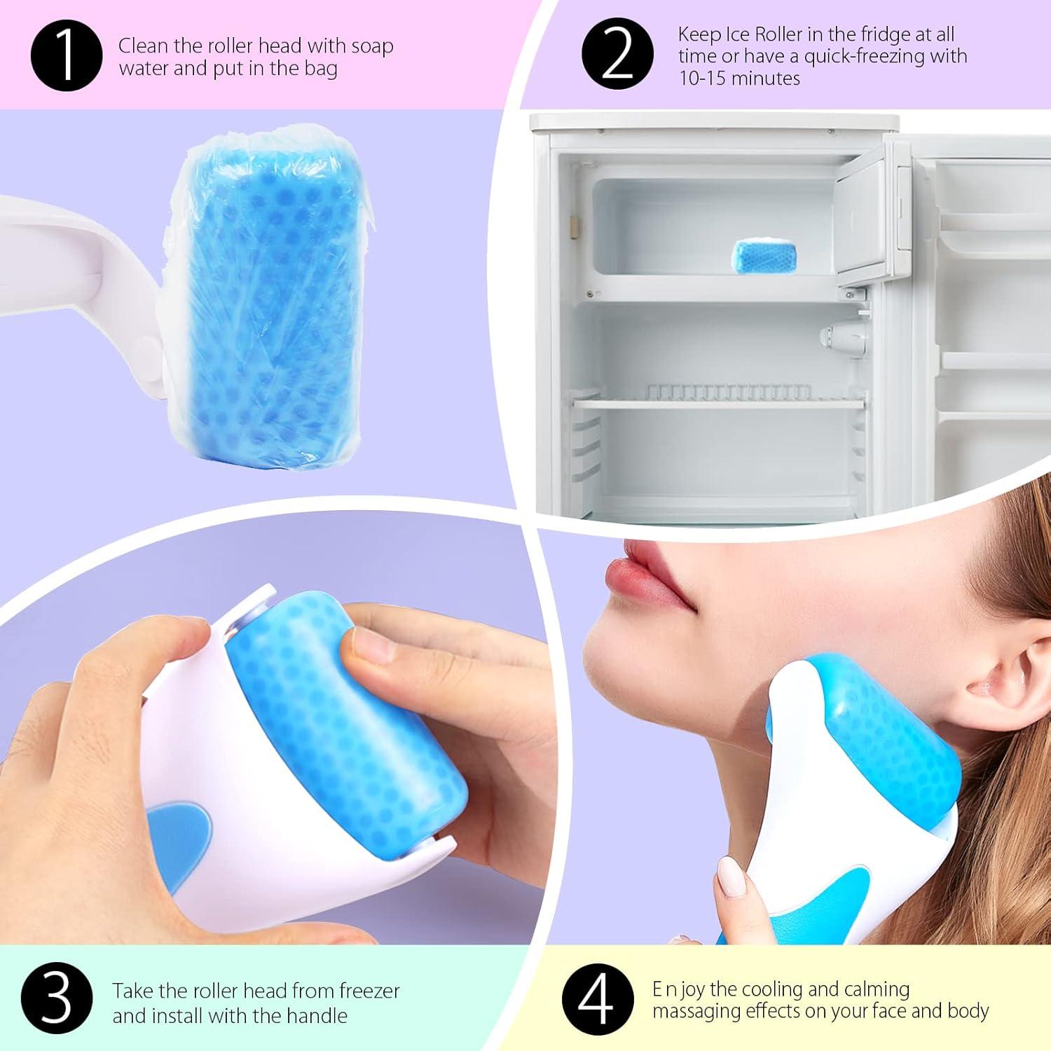 Rodillo de Hielo Facial Teenitor Azul para Cuidado de Piel