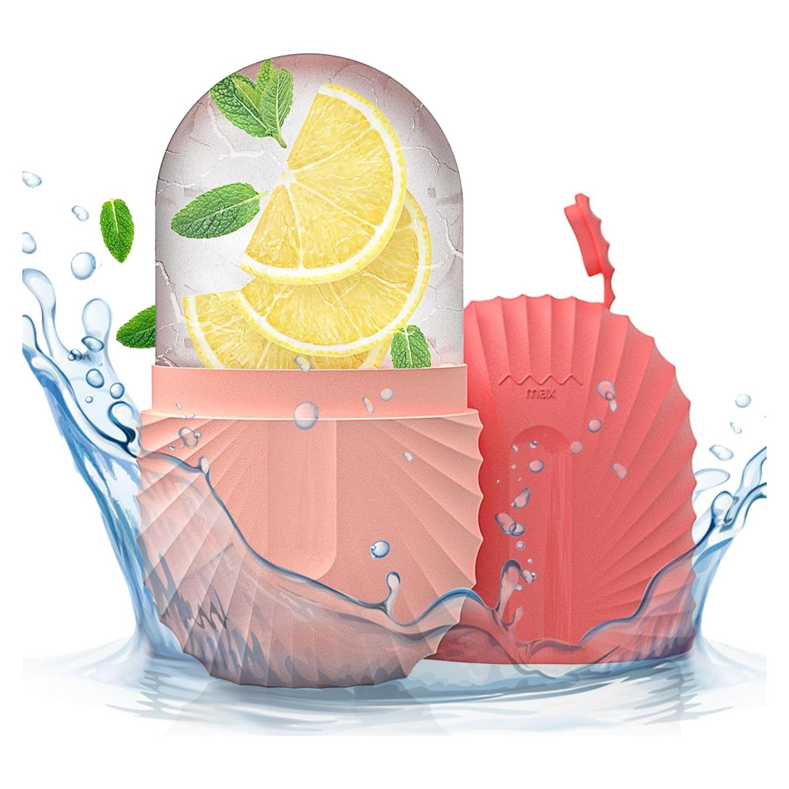 Rodillo de Hielo Facial Aquuaera Rosa 12.45x7.37cm Reutilizable