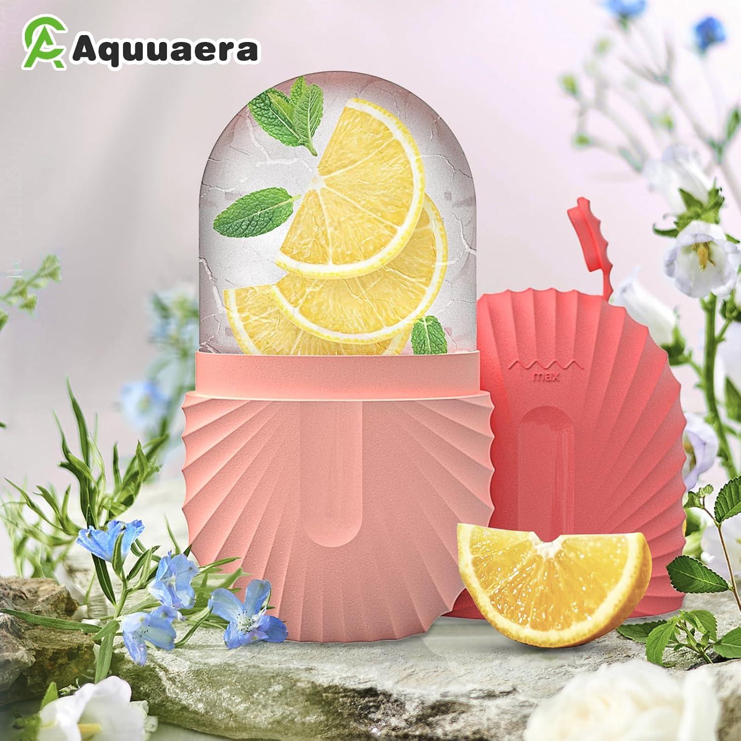 Rodillo de Hielo Facial Aquuaera Rosa 12.45x7.37cm Reutilizable