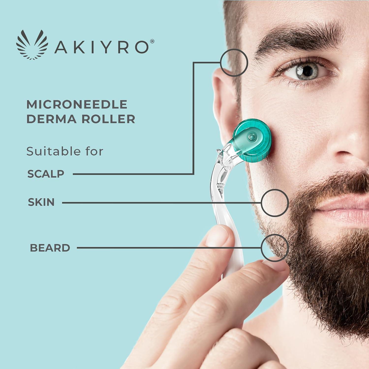 Derma Roller AKIYRO 0.30mm Titanio para Piel y Cabello