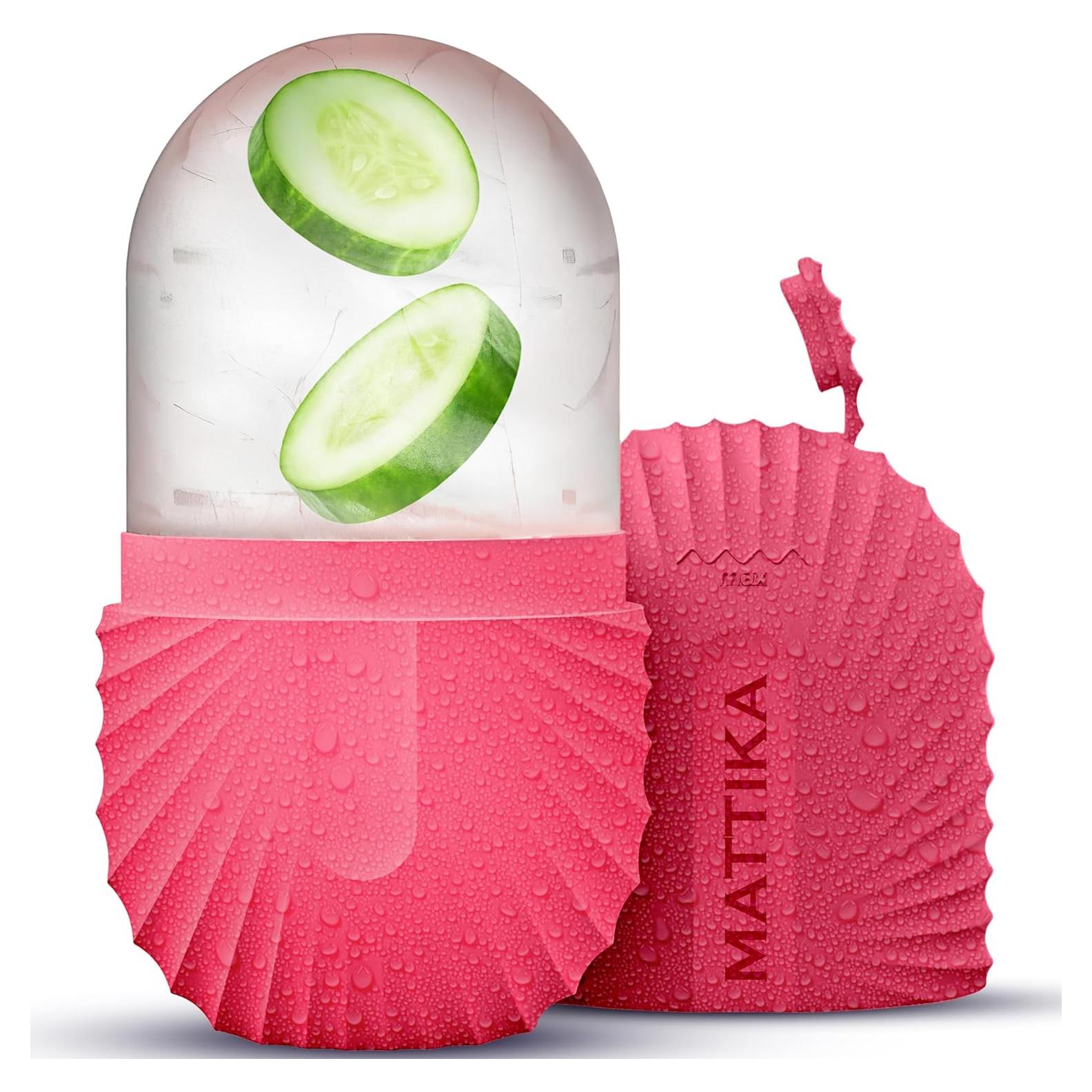 Rodillo de Hielo Rosa Mattika para Cuidado Facial y Ojos