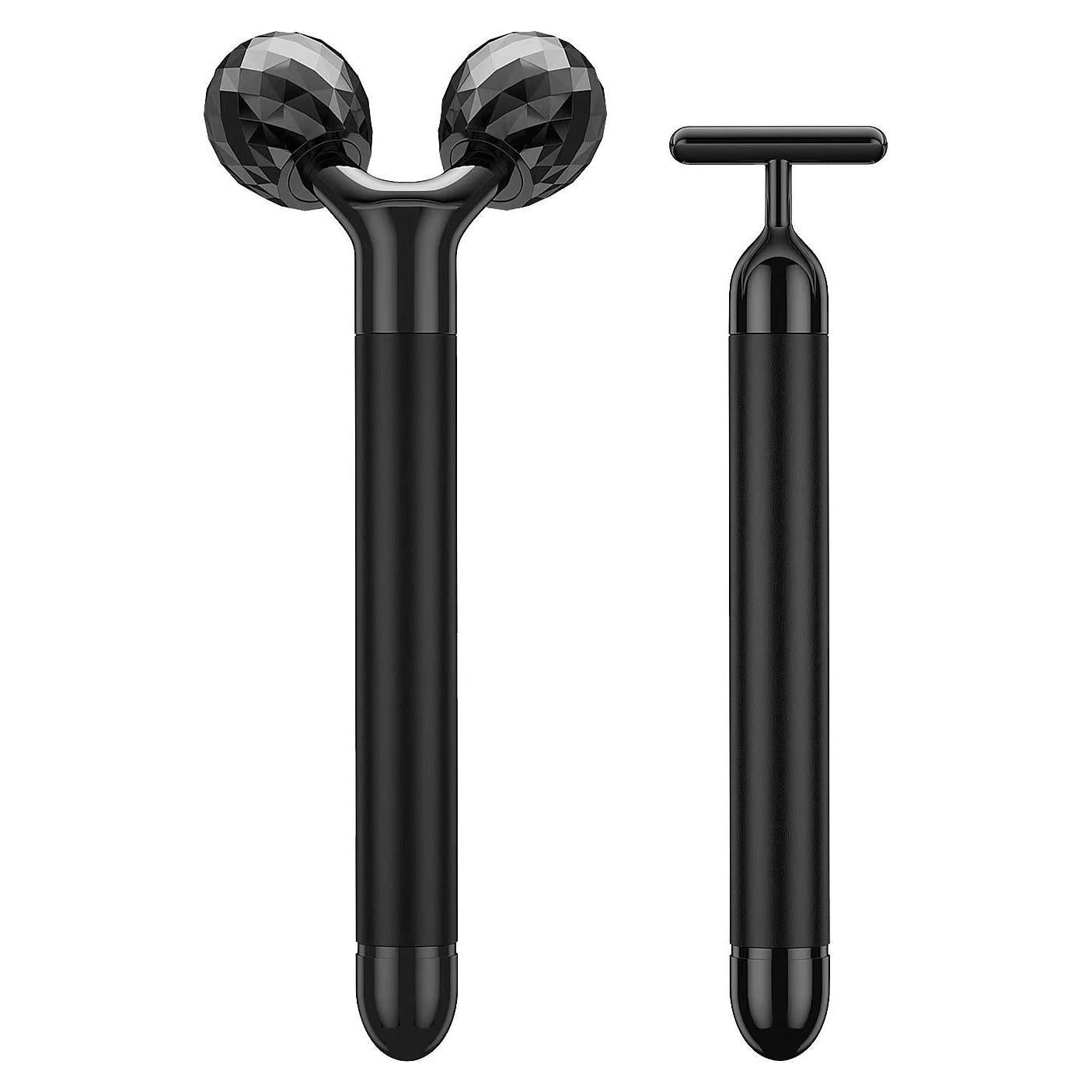 Masajeador Facial Eléctrico Beauty Bar 2-en-1 Rodillo 3D