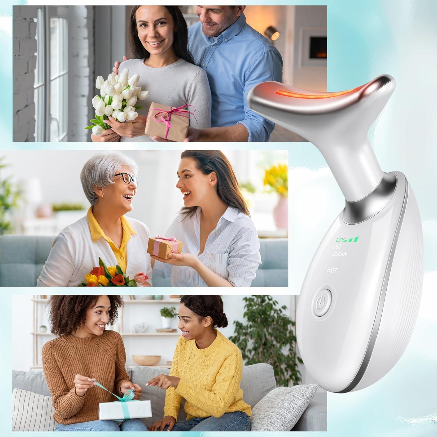 Masajeador Facial y de Cuello Oriflame, Rodillo 3 Modos, Blanco