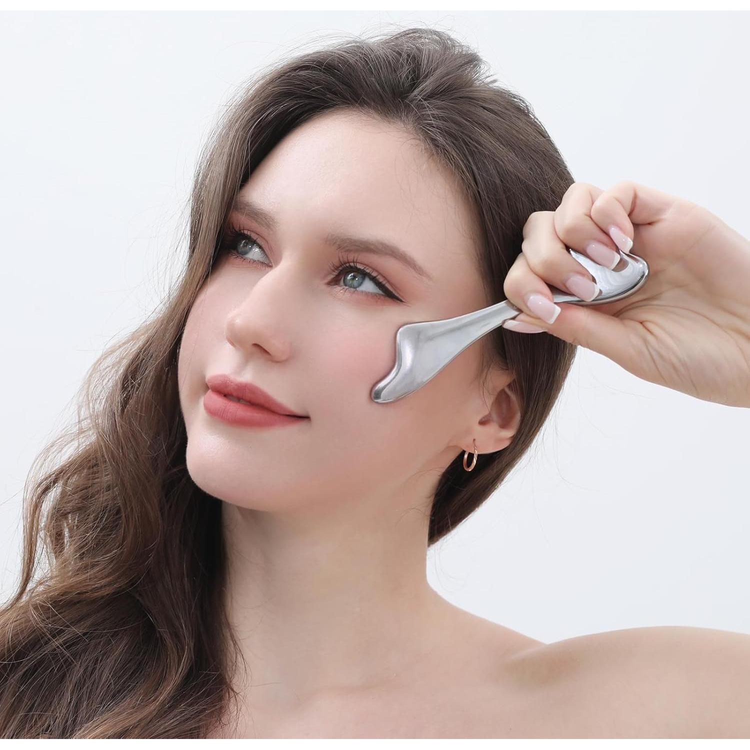 Rodillo Facial PFEFE Delfín 3-en-1 para Cuidado de Piel