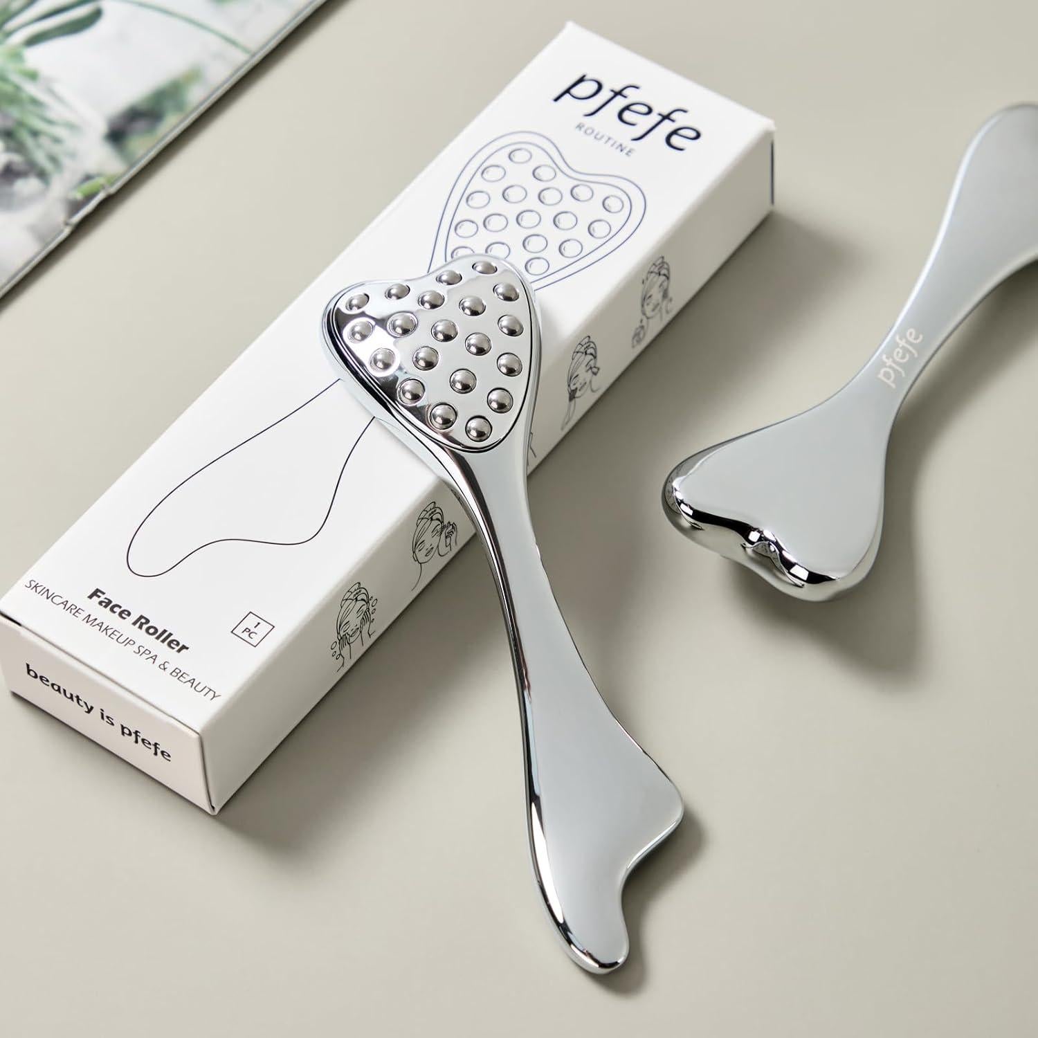 Rodillo Facial PFEFE Delfín 3-en-1 para Cuidado de Piel