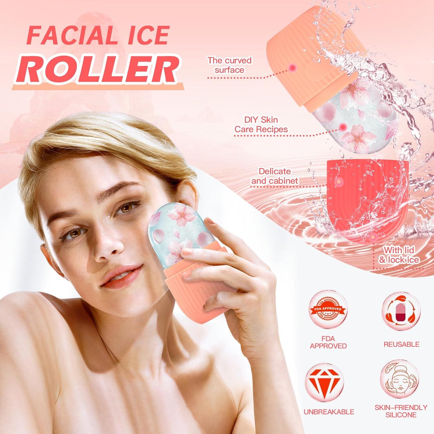 Rodillo de Hielo Facial IMEASY Rojo para Cuidado de Piel