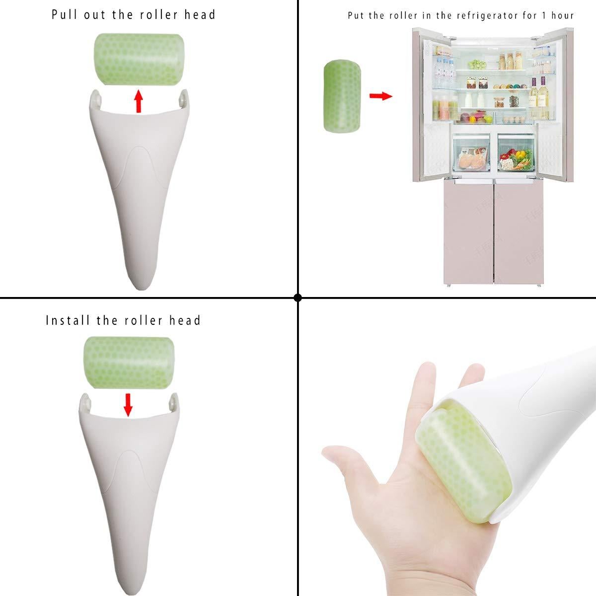 Rodillo de Hielo y Jade Chikoni 3 en 1 Masaje Facial