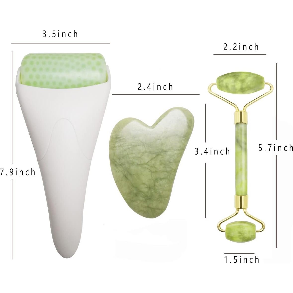 Rodillo de Hielo y Jade Chikoni 3 en 1 Masaje Facial