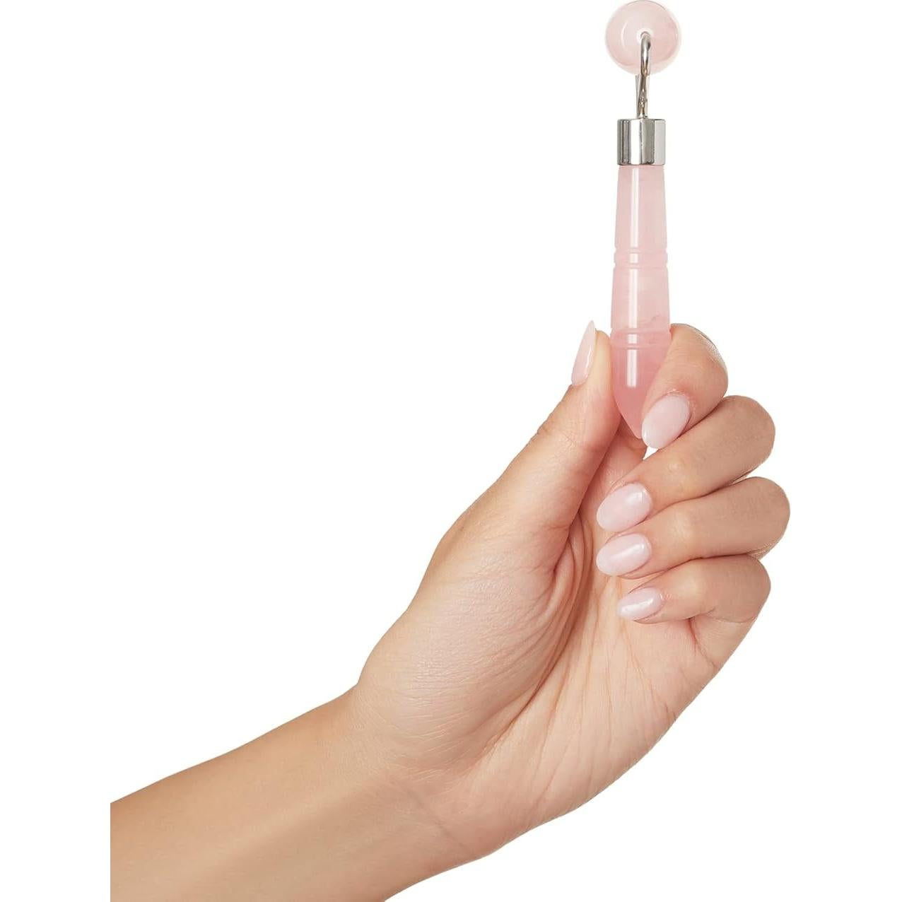 Rodillo Facial Mini de Cuarzo Rosa Plum Beauty - Antienvejecimiento