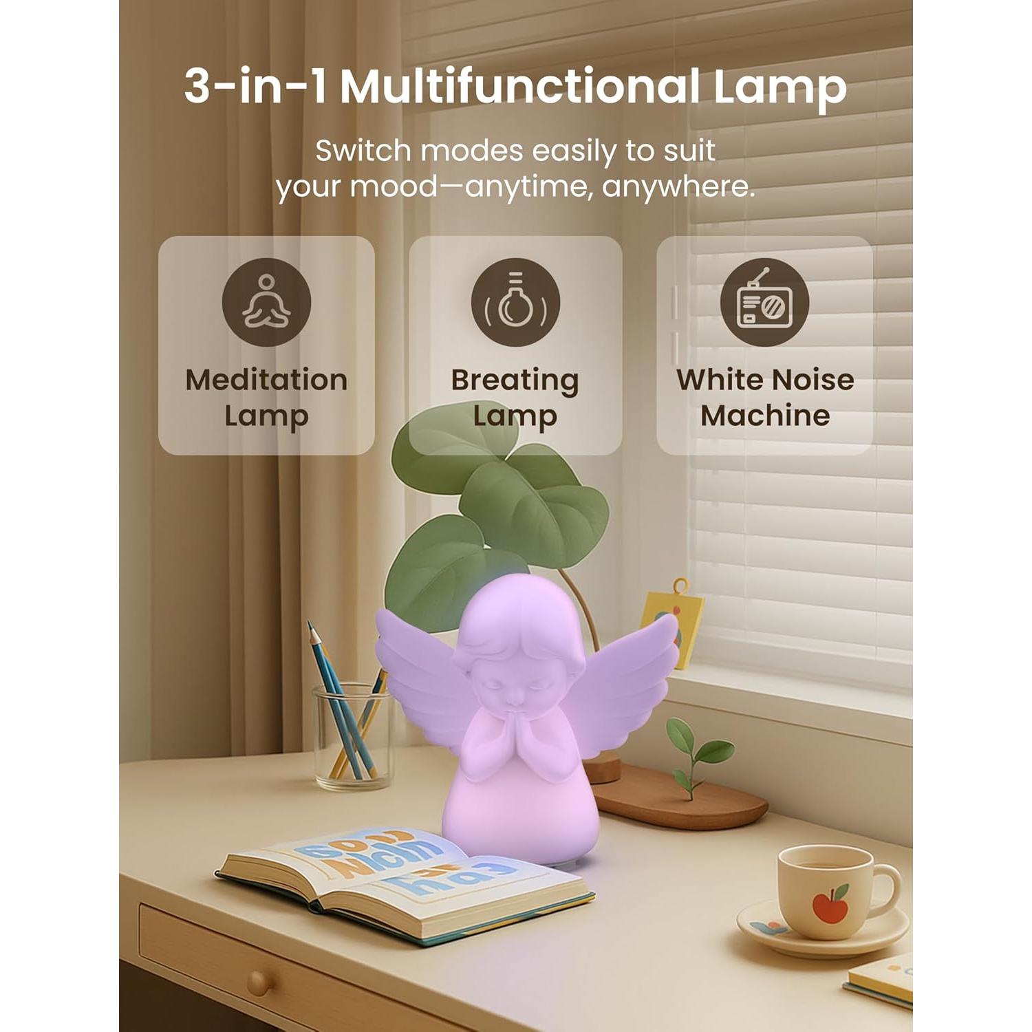 ZonLi Luz de Respiración Guiada - Meditación y Alivio de Ansiedad