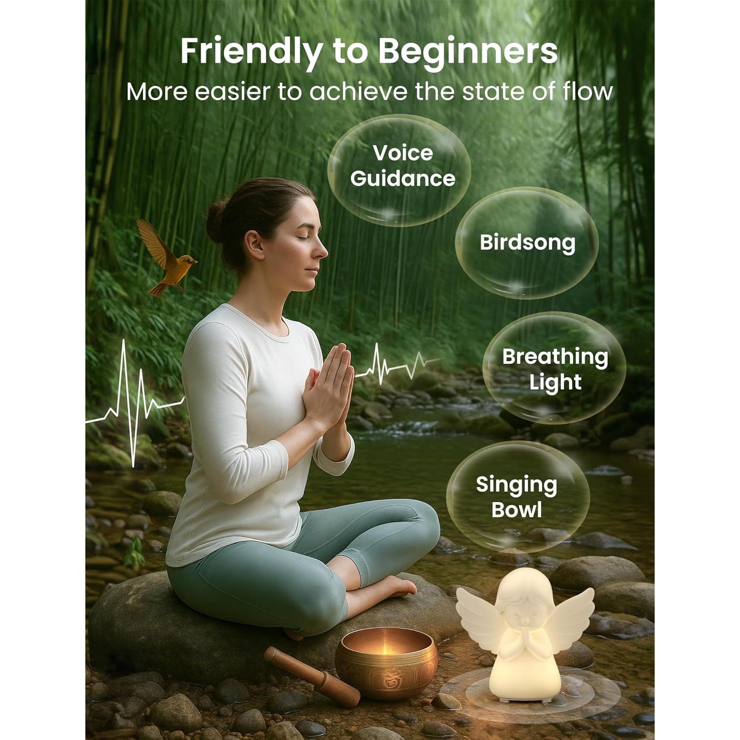 ZonLi Luz de Respiración Guiada - Meditación y Alivio de Ansiedad