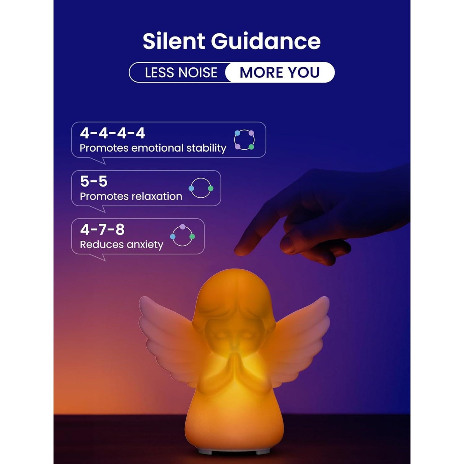 ZonLi Luz de Respiración Guiada - Meditación y Alivio de Ansiedad