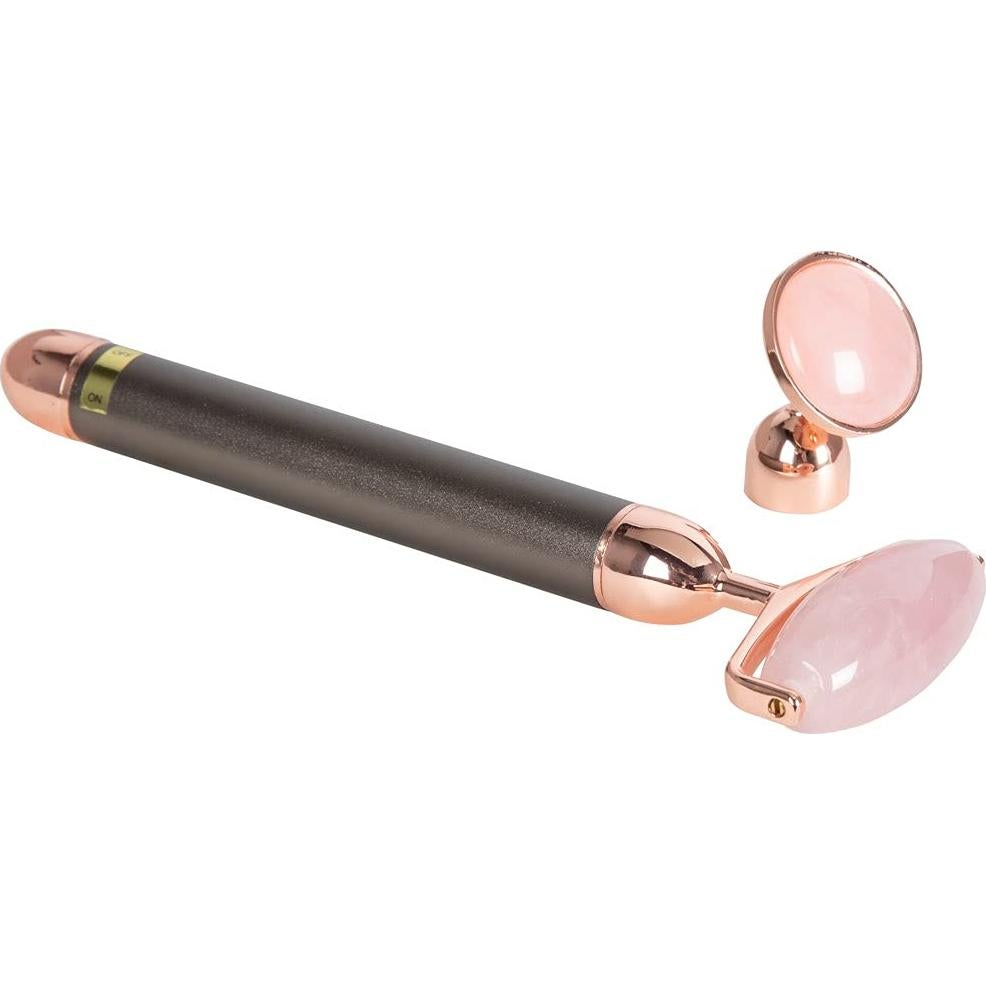 Rodillo Facial Eléctrico ForPro Cuarzo Rosa 2 en 1 Antienvejecimiento