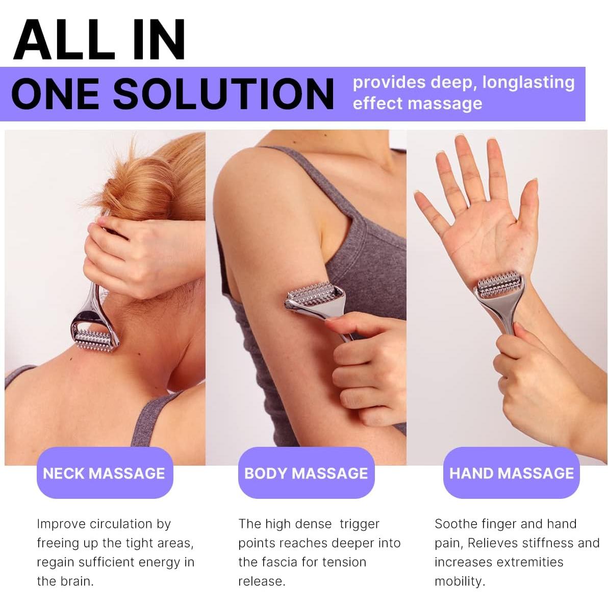 Rodillo de Masaje QooWo 13x4.8cm para Alivio Muscular