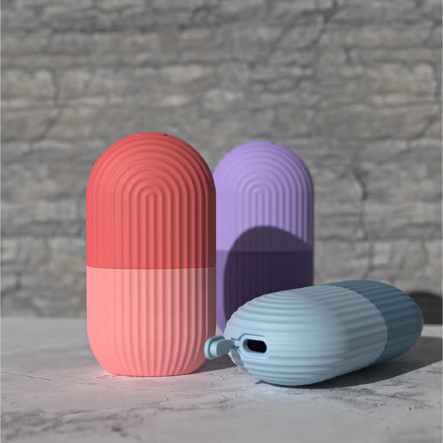 Rodillo de Hielo Facial Joyeee Silicona Azul 11.5x6 cm