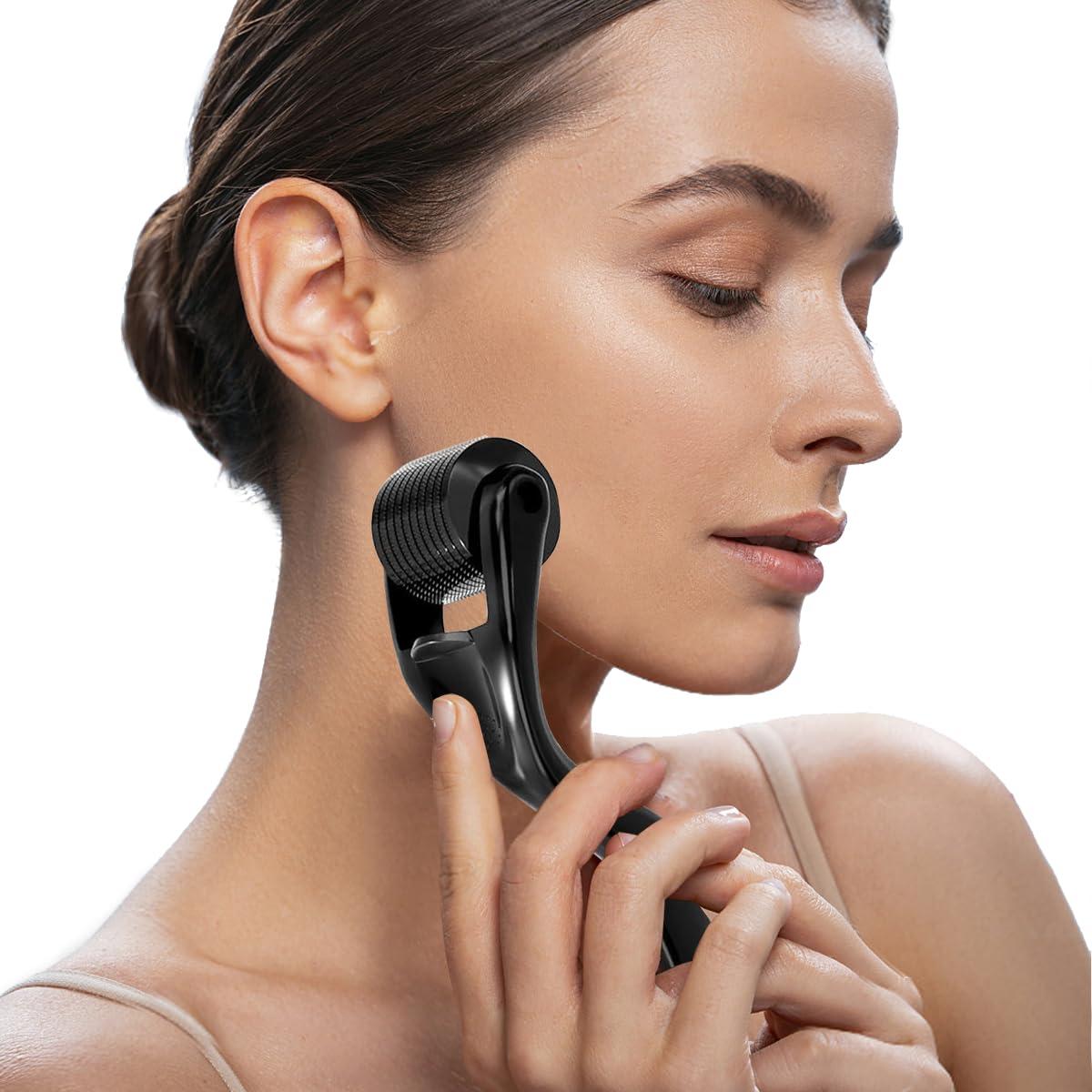 Rodillo Derma Titanio Wasali 0.3mm para Cara y Barba