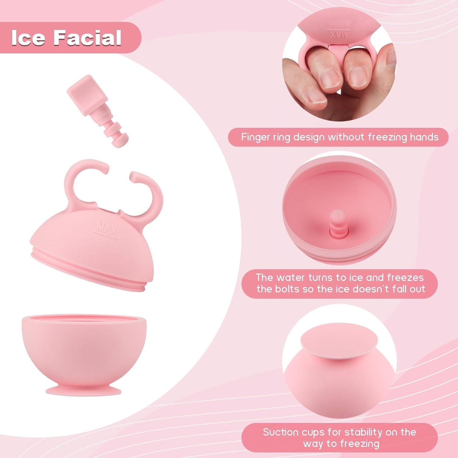 Rodillo de Hielo Facial IMPORX 2 Piezas Rosa y Azul