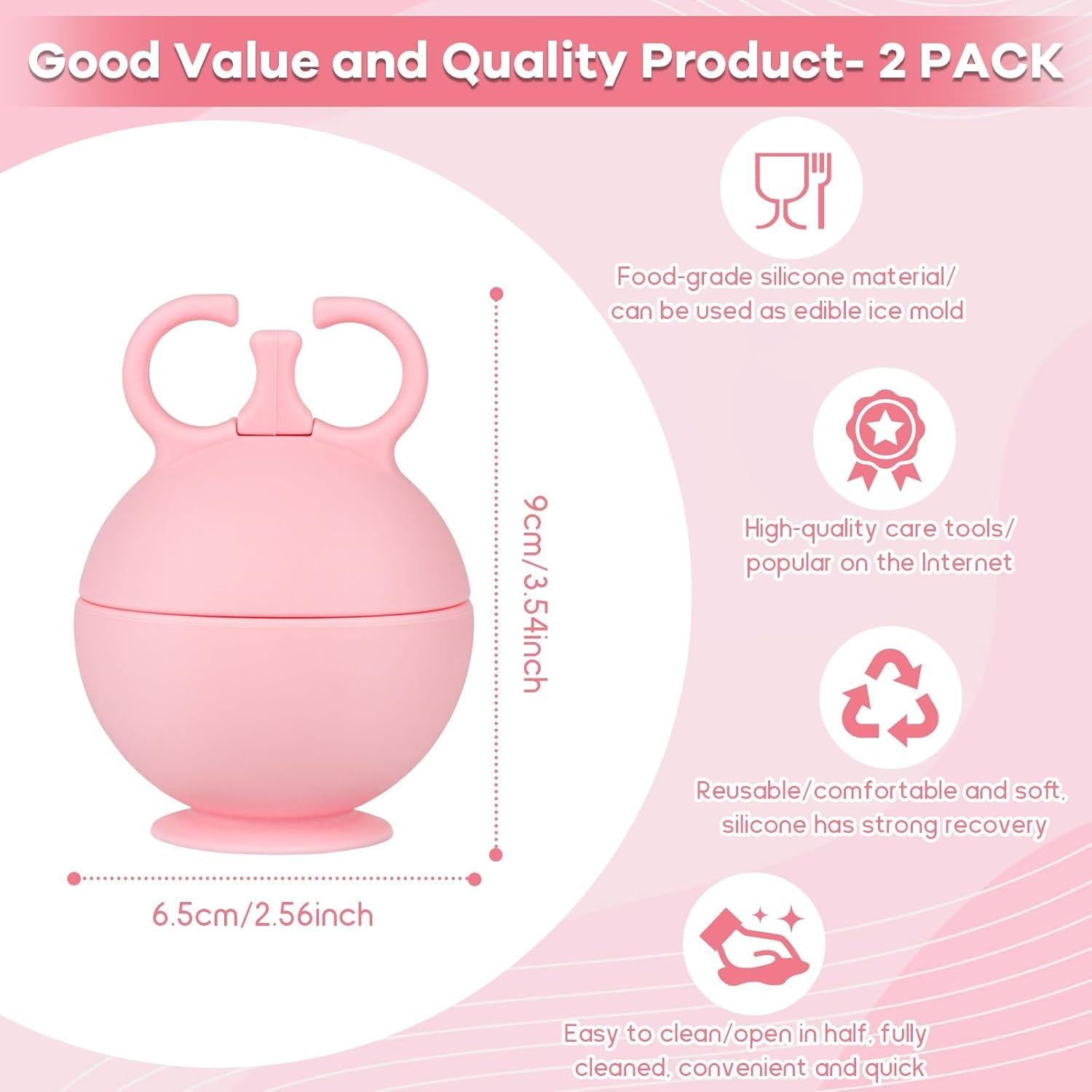 Rodillo de Hielo Facial IMPORX 2 Piezas Rosa y Azul