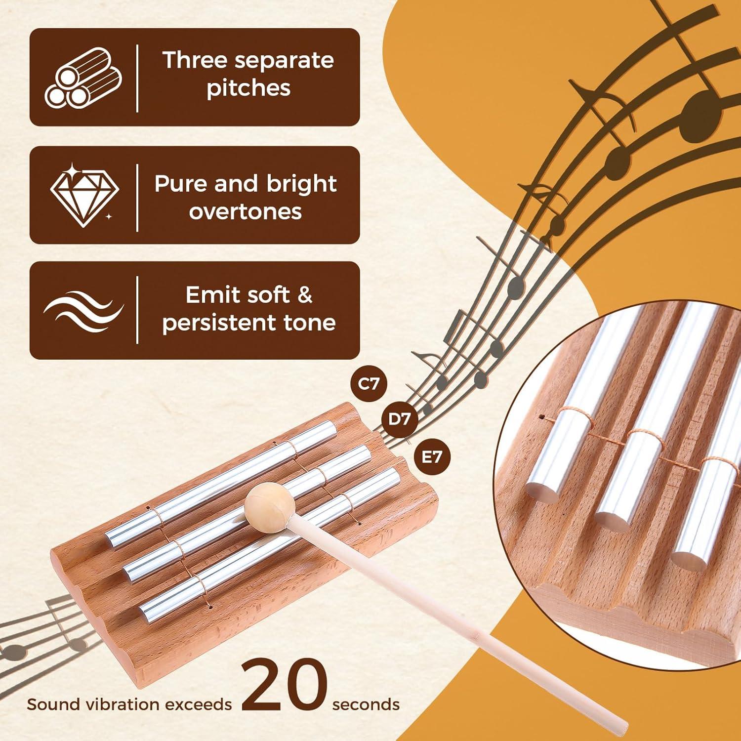 Juego de Instrumentos de Meditación Tingsha Tibetanos y Campana