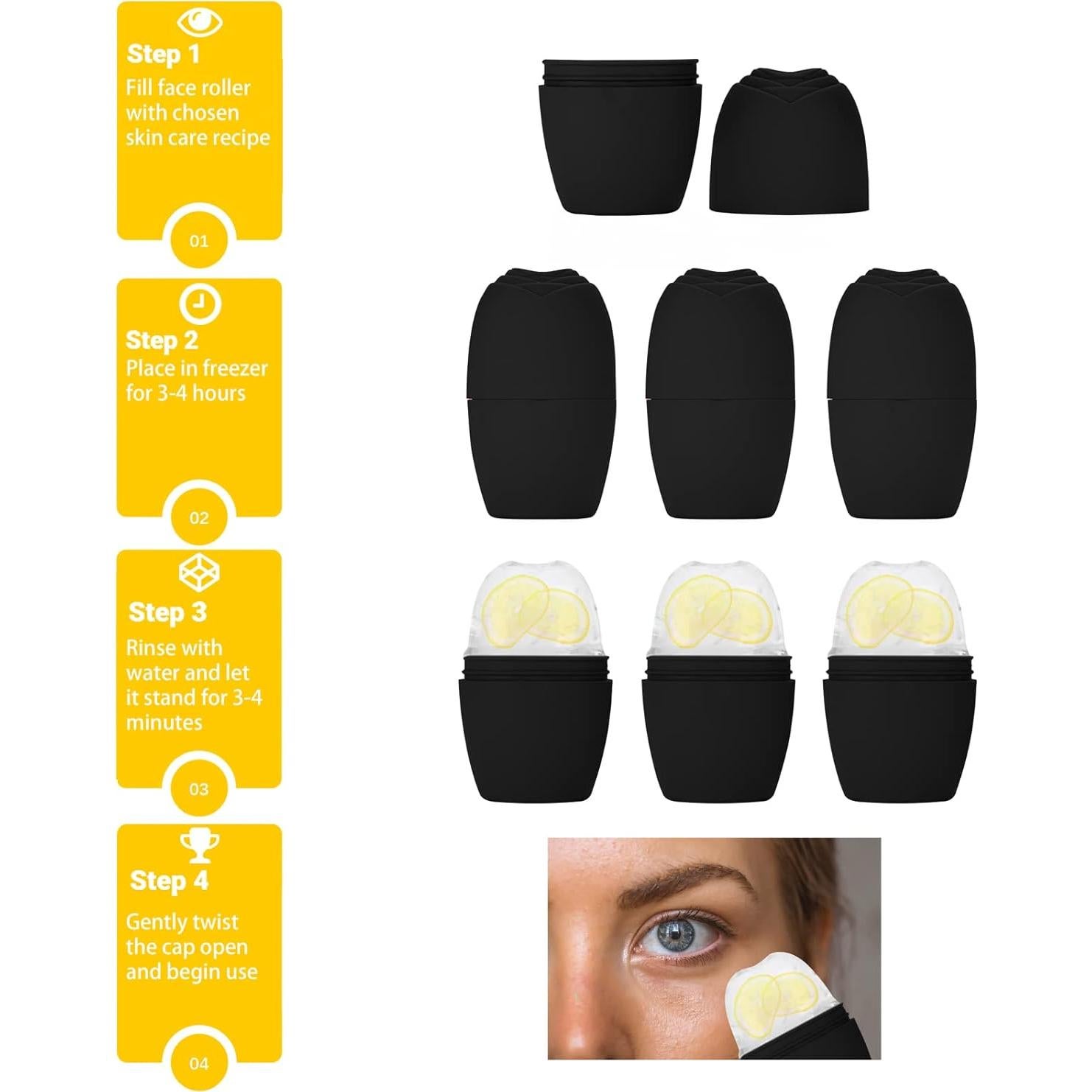 Rodillo de Hielo Facial Reclua 2Pack para Cuidado de Piel