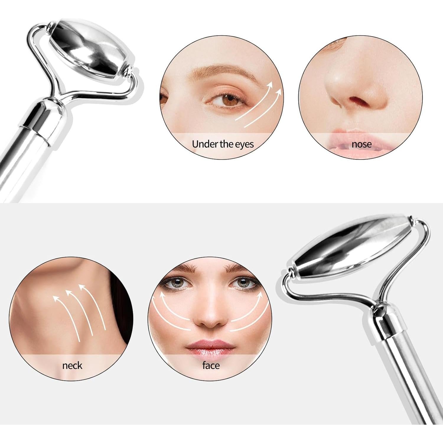 Juego de Rodillo Facial Gua Sha ONLYSKY Acero Inoxidable