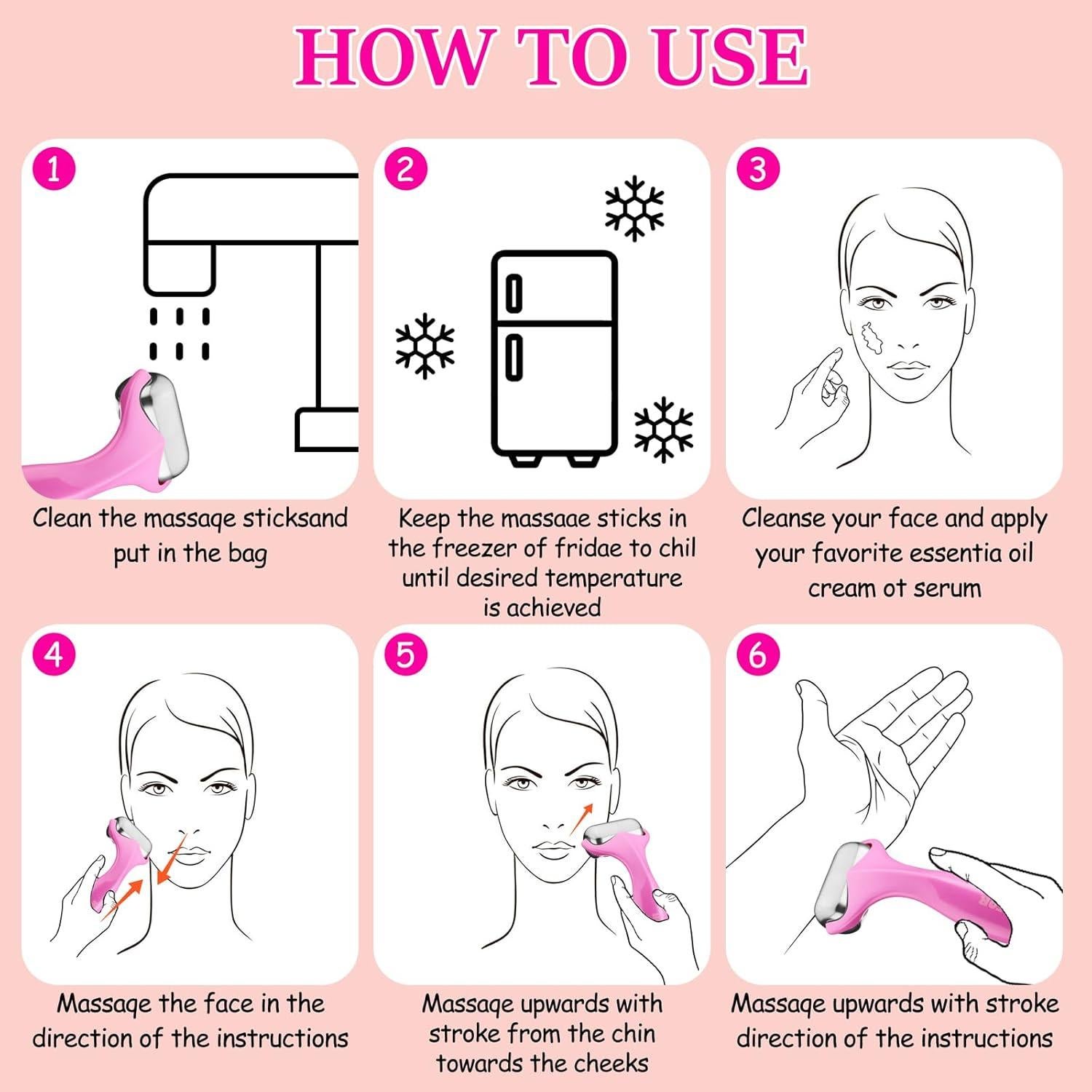 Rodillo de Hielo Facial Running Man BFGLUS-01 360° Acero Inoxidable