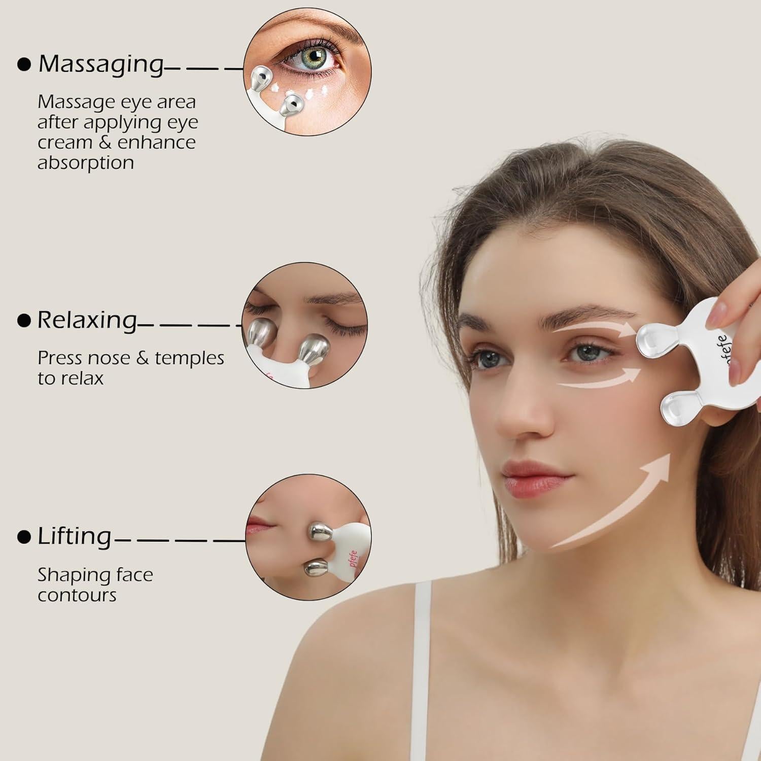 Rascador Gua Sha Conejo PFEFE Acero Inoxidable 6.35x6.60cm