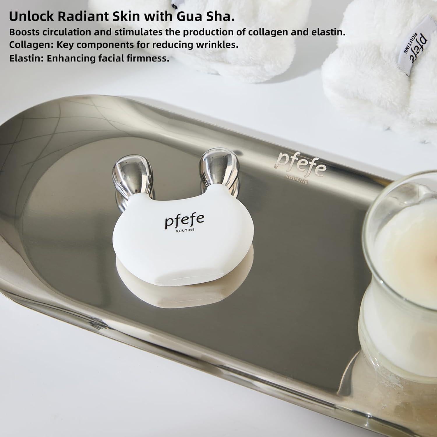 Rascador Gua Sha Conejo PFEFE Acero Inoxidable 6.35x6.60cm