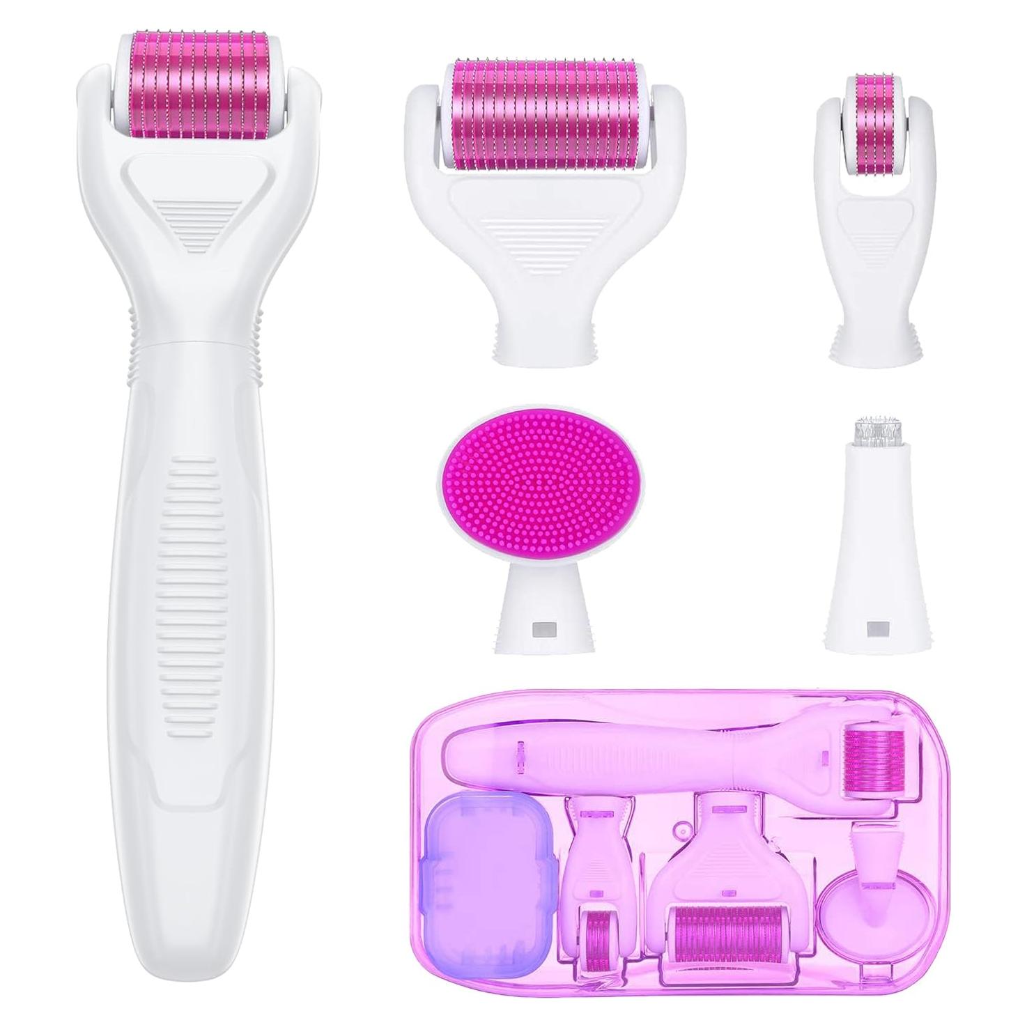 YaFex Derma Roller 6 en 1 - Microneedling 300 y 720 agujas