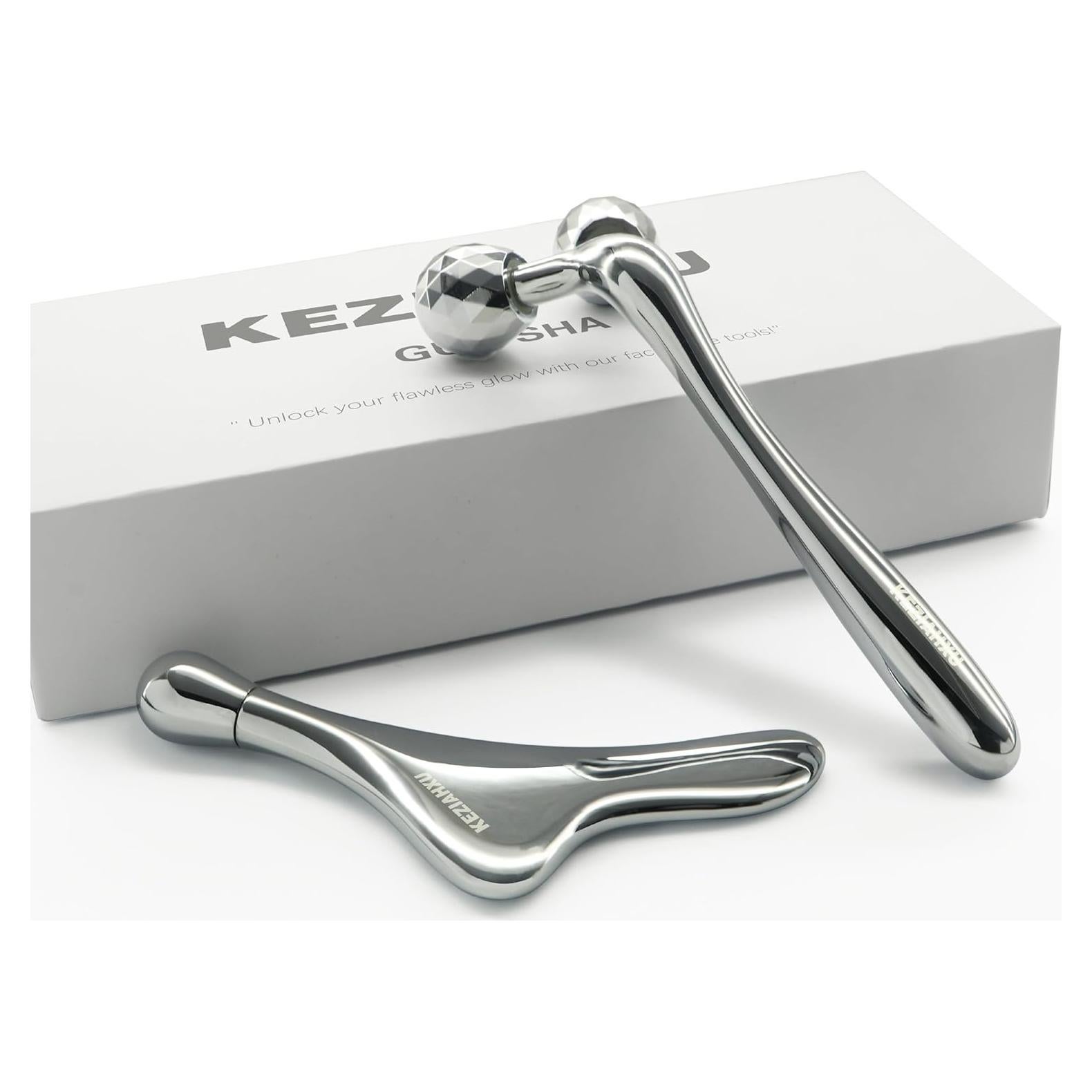 Rodillo de Masaje Facial KEZIAHXU 4-en-1 para Piel