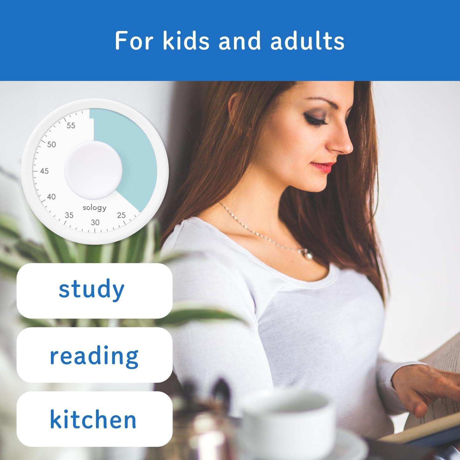 Temporizador Visual Redondo Sology Mirai Azul 60 Min