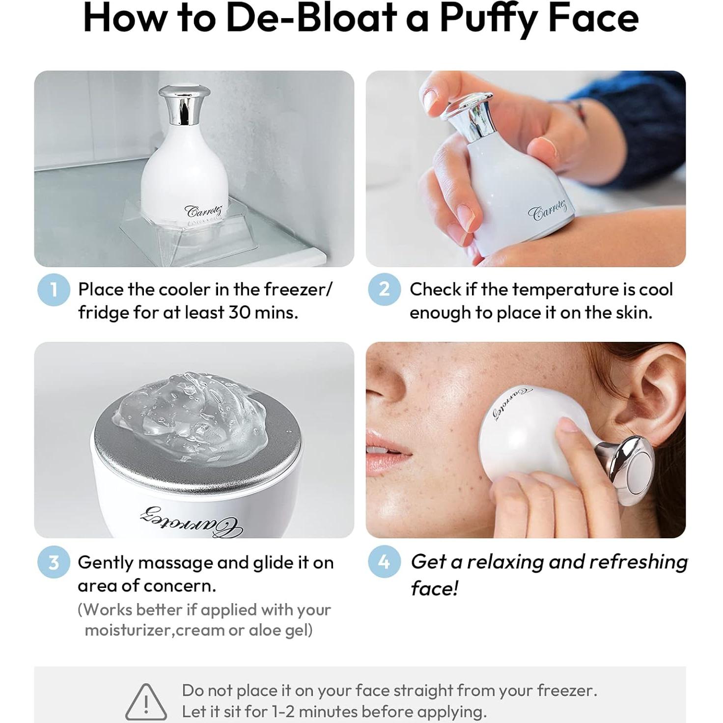 Rodillo de Hielo Carrotez para Cara y Ojos - Alivio Facial