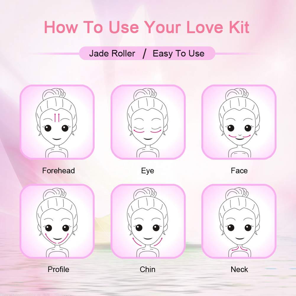 Juego de 2 Rodillos Faciales Jade y Cuarzo Rosa ZS ZESHIN