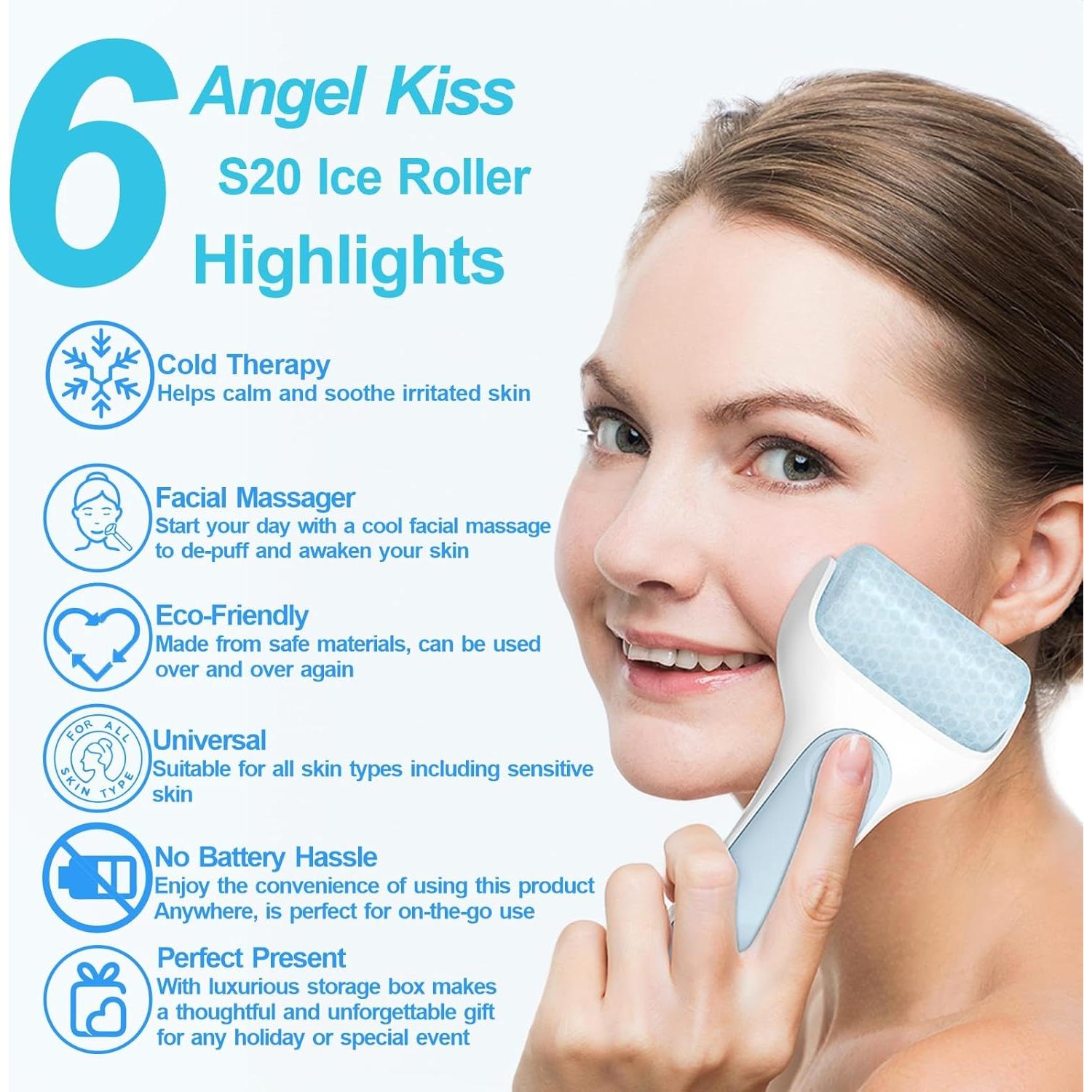 Rodillo de Hielo Angel Kiss S20 para Cara y Ojos