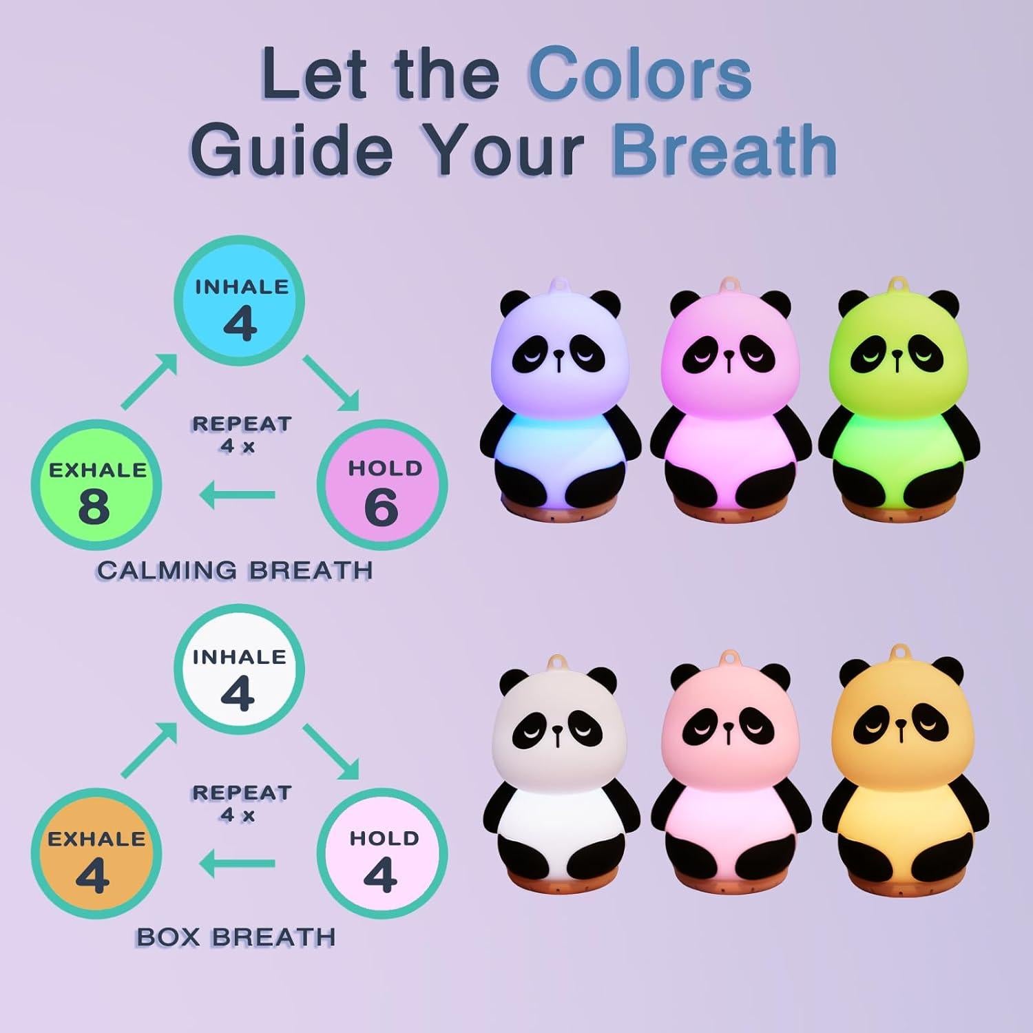 Herramienta de Meditación Visual Panda A030 - Respiración 4-6-8