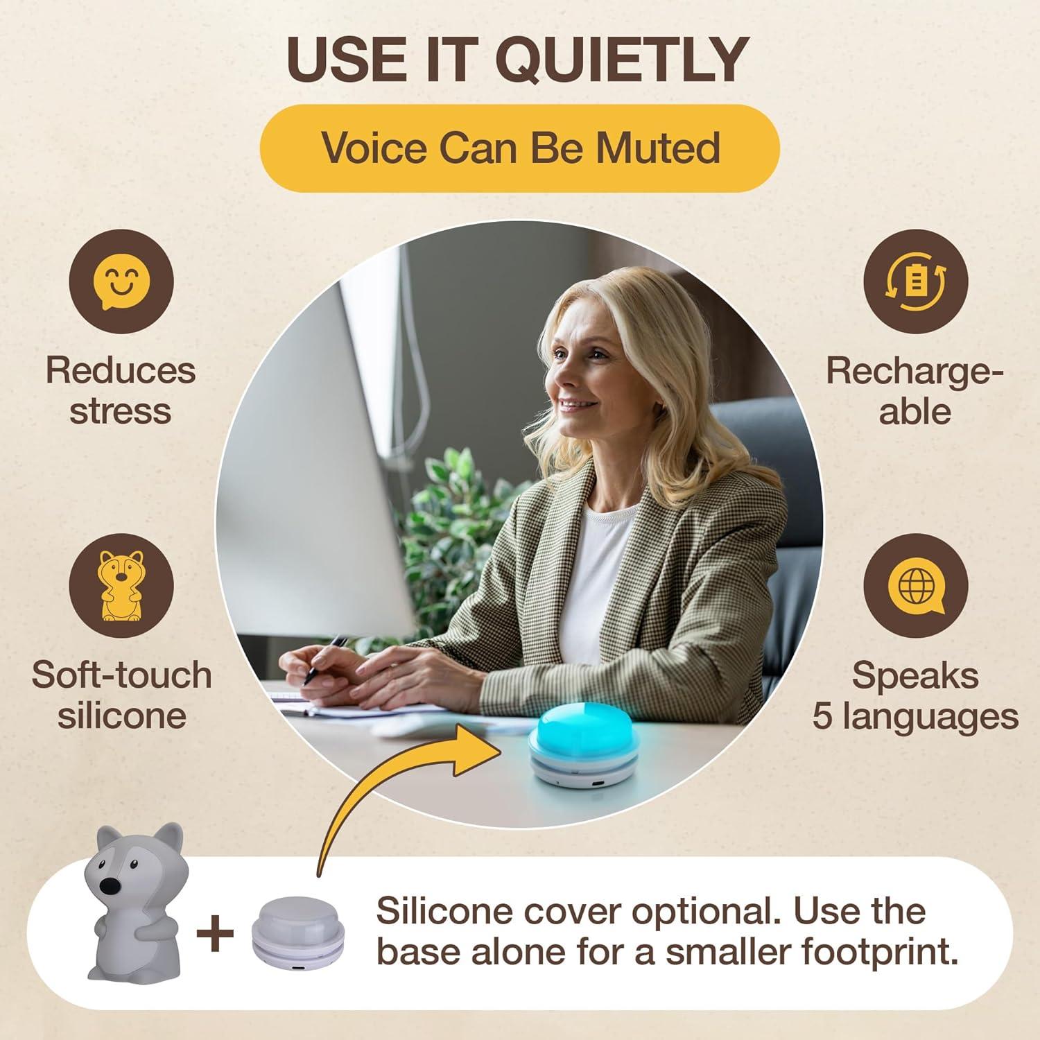 Lámpara de Respiración Hablante SlowRise SR-101 con Luz Calmante