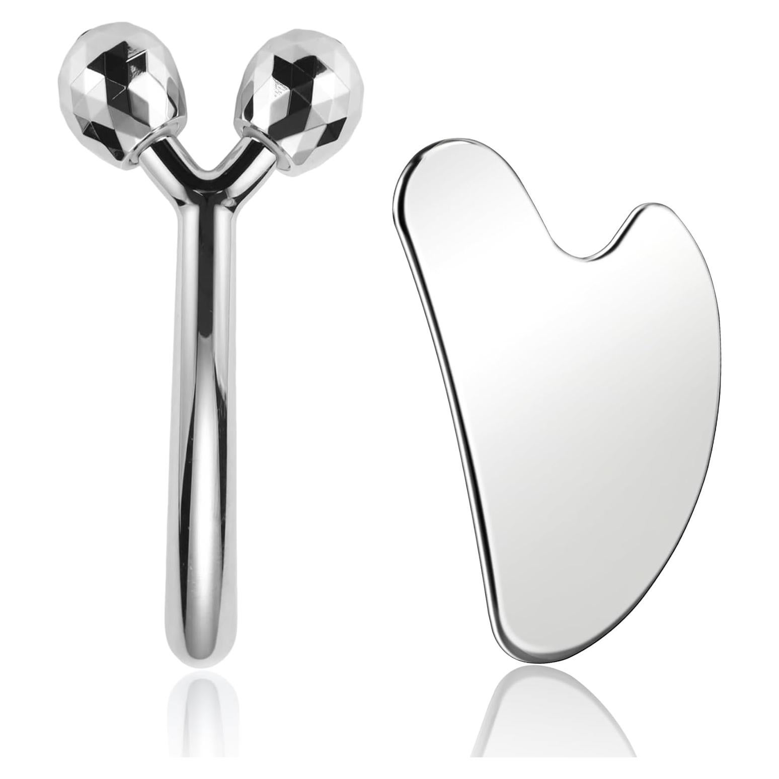 Masajeador Facial InfiniteRelax Gua Sha 2 Piezas Metal