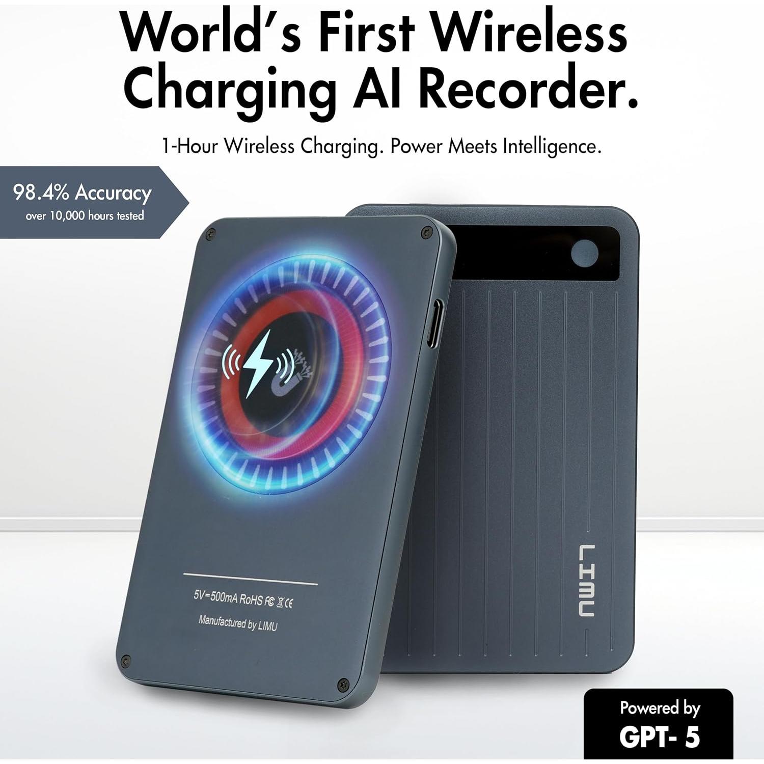 Grabadora de Voz LIMU AI Pro Max - 60h Batería, 64GB