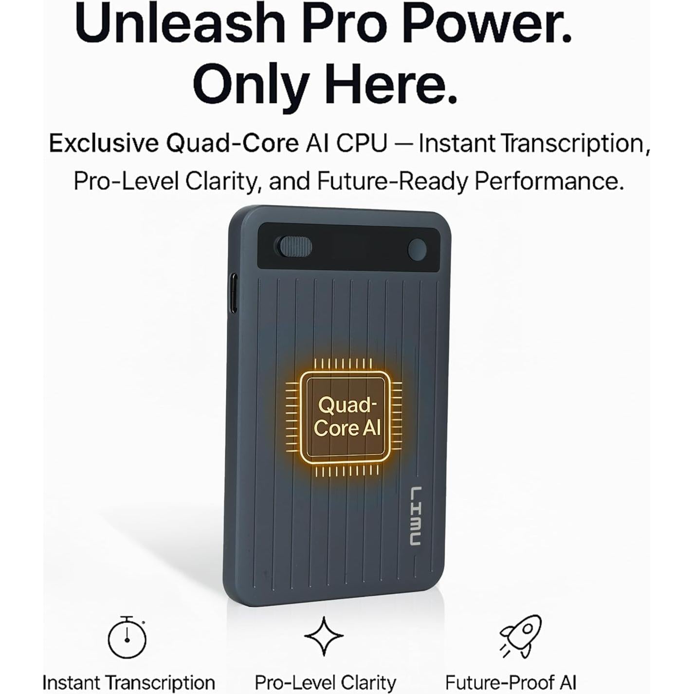 Grabadora de Voz LIMU AI Pro Max - 60h Batería, 64GB