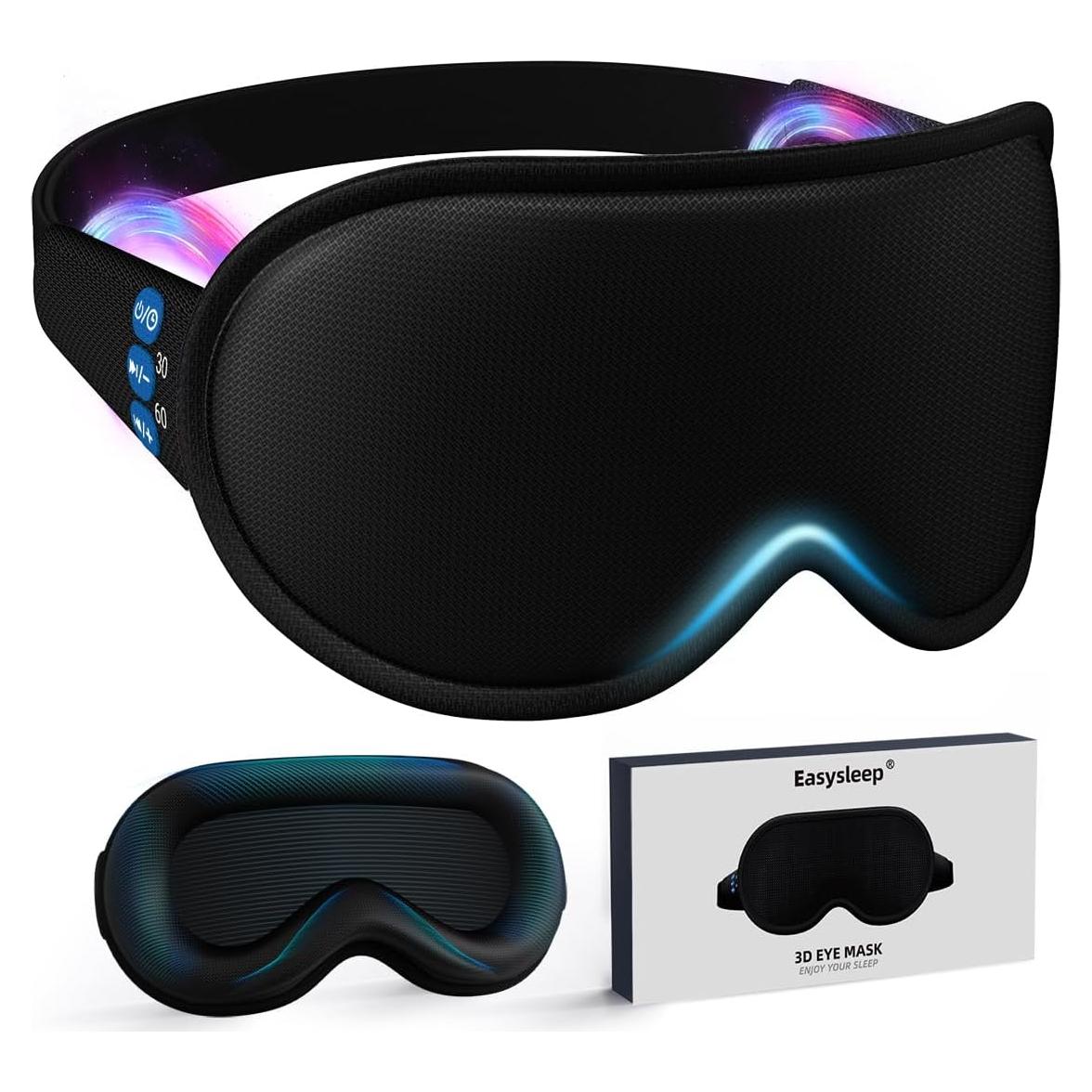 Máscara de Sueño Easysleep 3D con Auriculares y Ruido Blanco