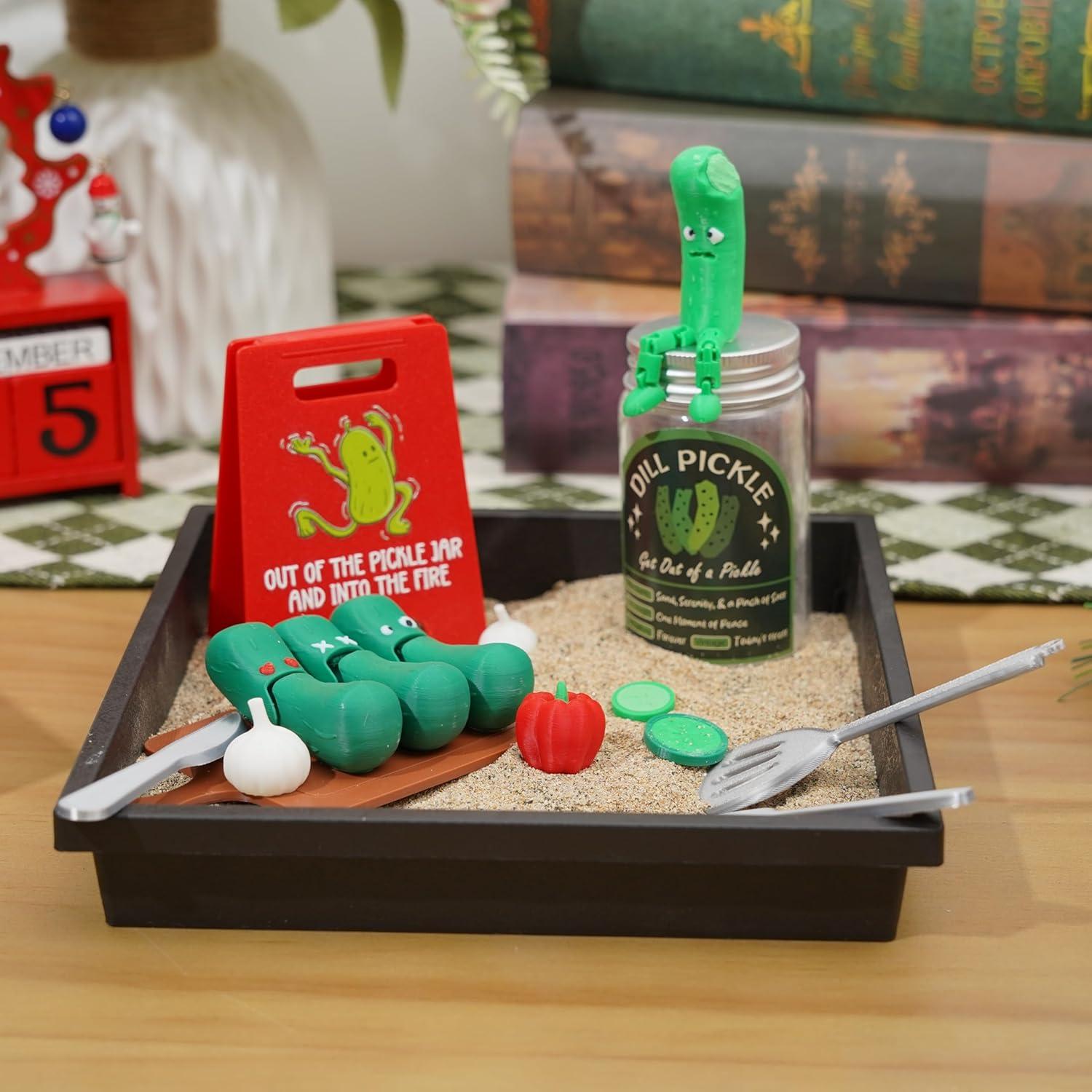 Jardín Zen Mini Pepinillo Tian Zhun con Arena para Escritorio