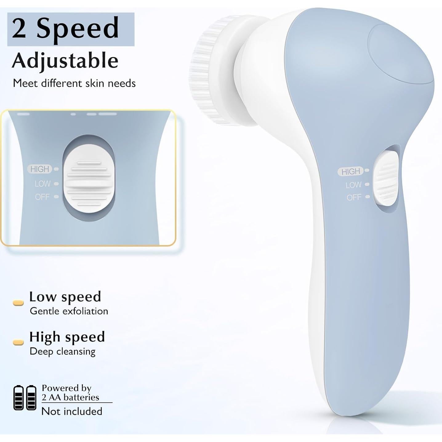 Cepillo Facial COSLUS FBS-D 2 en 1 Silicona Exfoliante