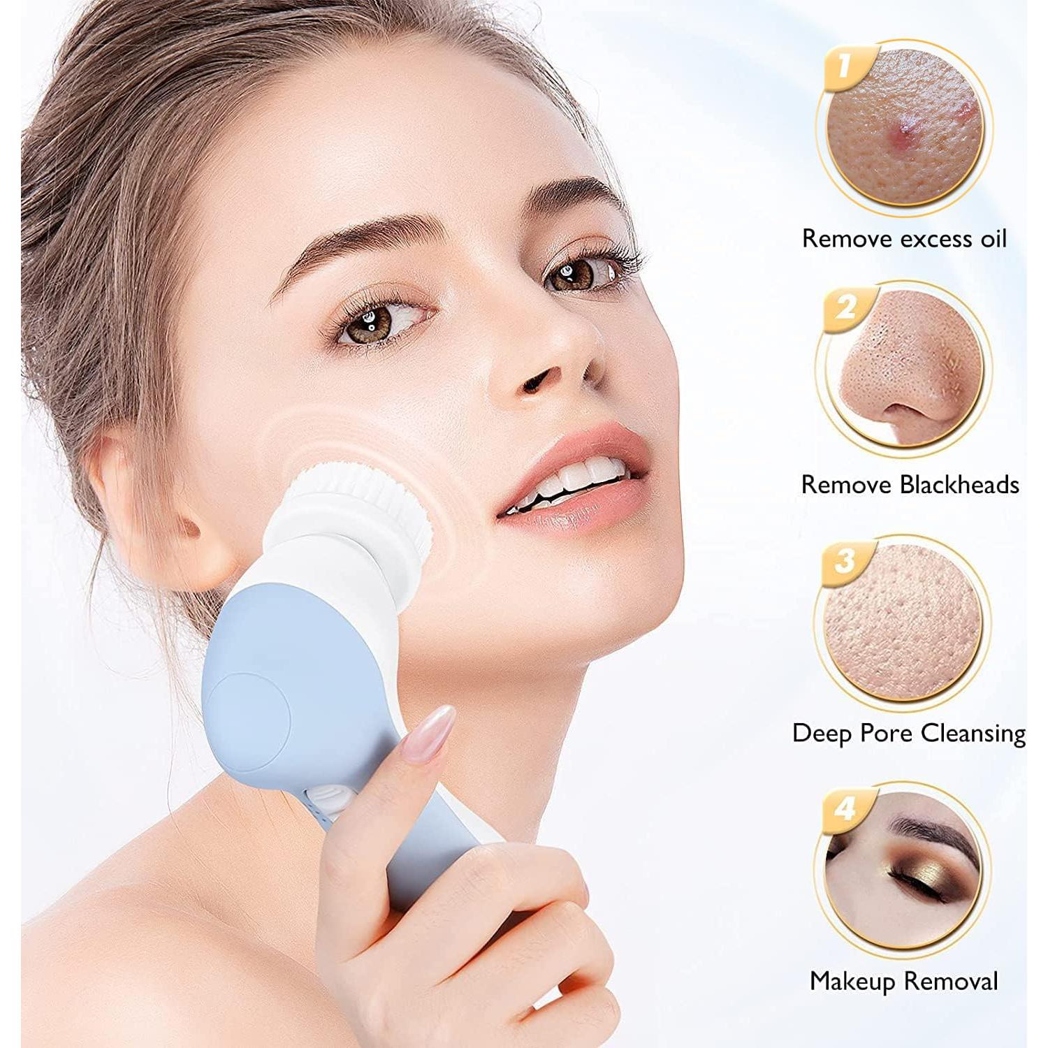 Cepillo Facial COSLUS FBS-D 2 en 1 Silicona Exfoliante